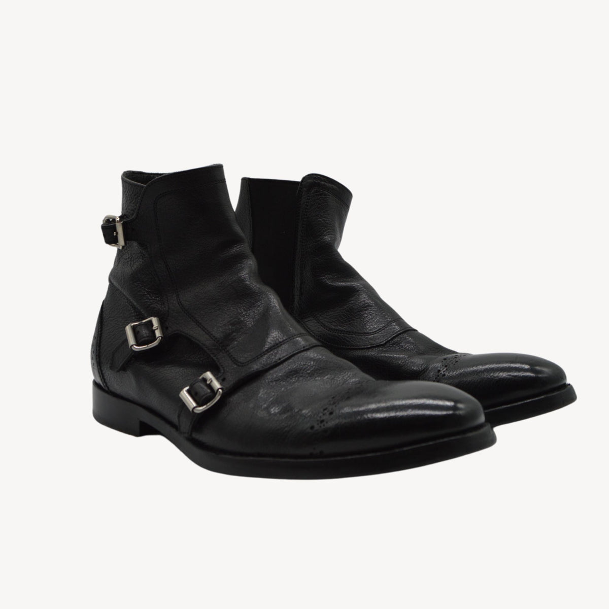 Schwarze Lederstiefel (EU 42.5)