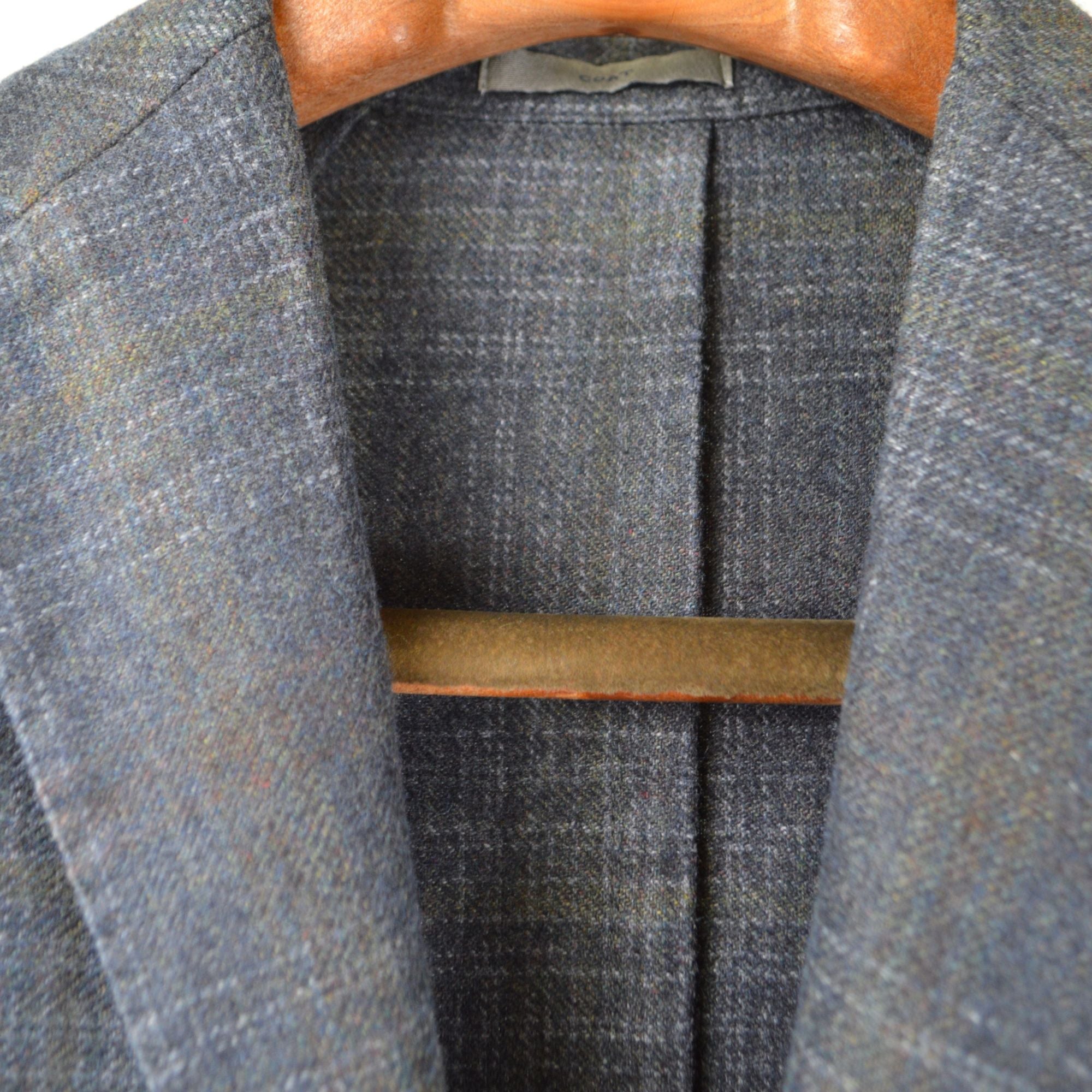 Dark Blue/Green Patterned Blazer made of Wool/Polyester (44)