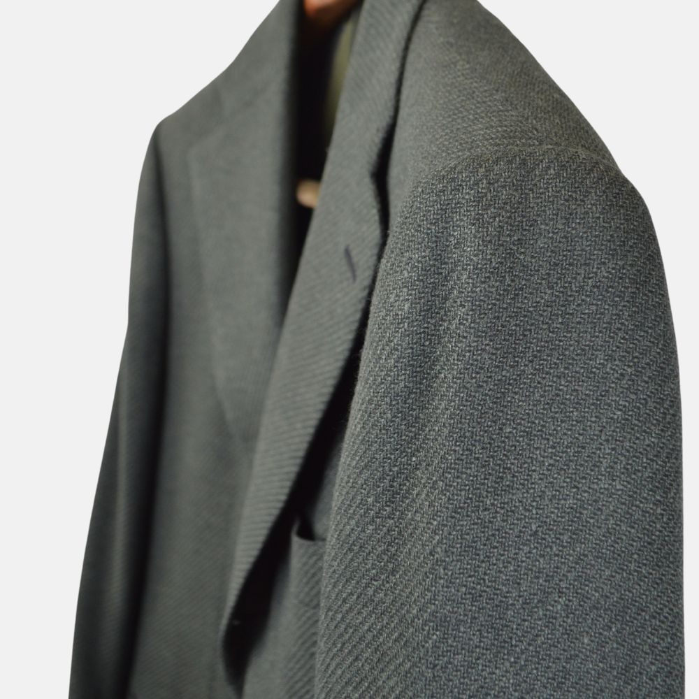 Olive Green Blazer made of Wool/Silk/Cashmere (50)