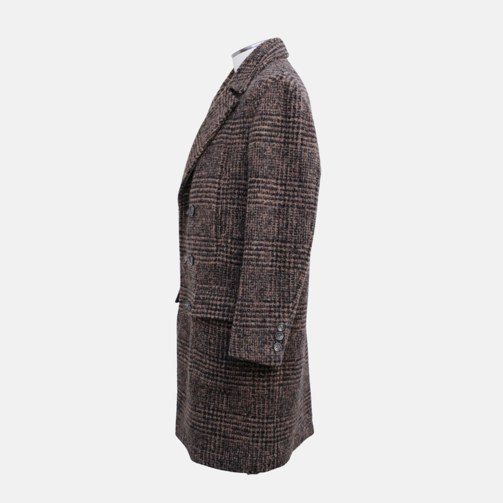 Brown Pea Coat made of Wool/Alpaca/Nylon