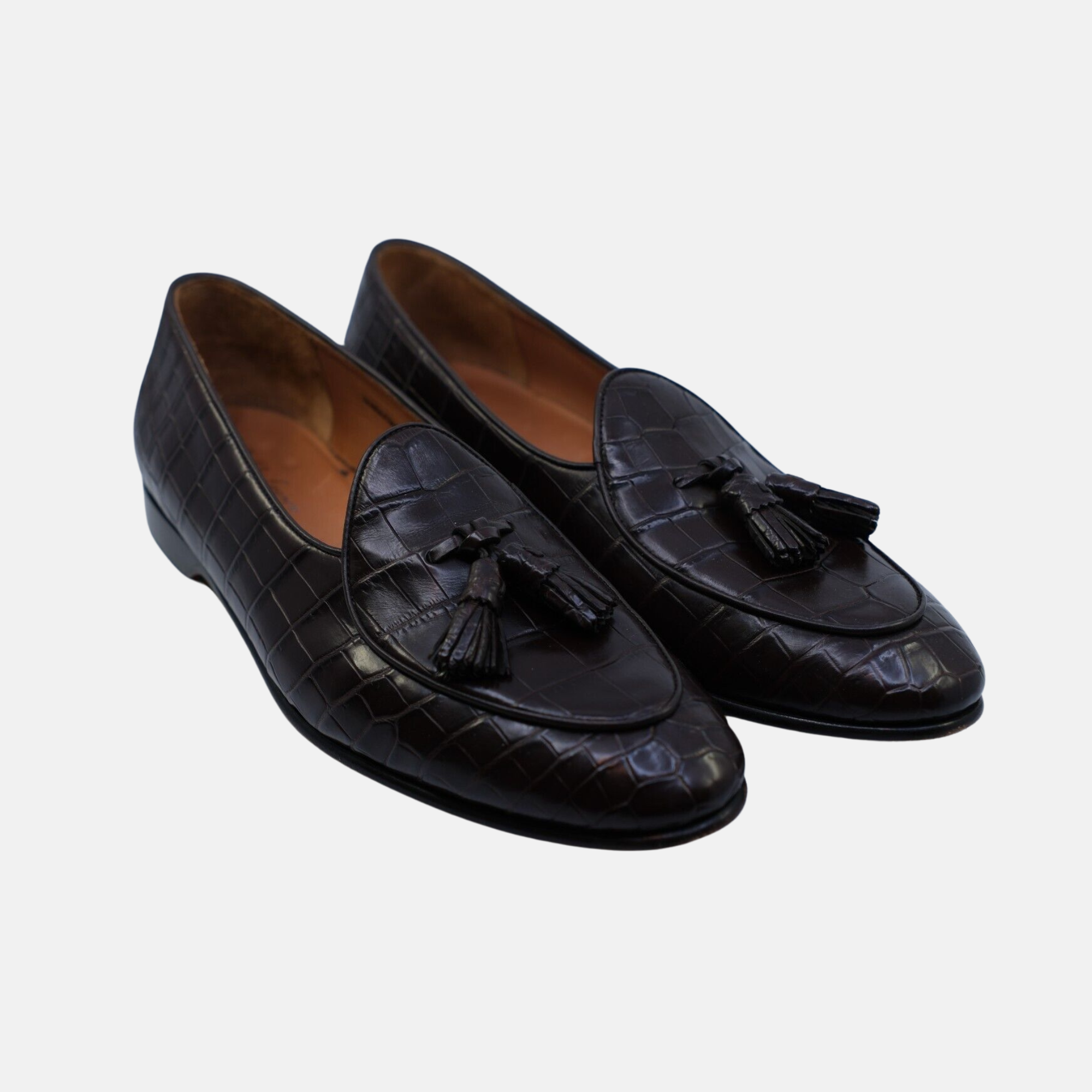 Dark Brown Alligator Loafers