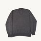 Brown Melange V-Neck Cashmere Sweater