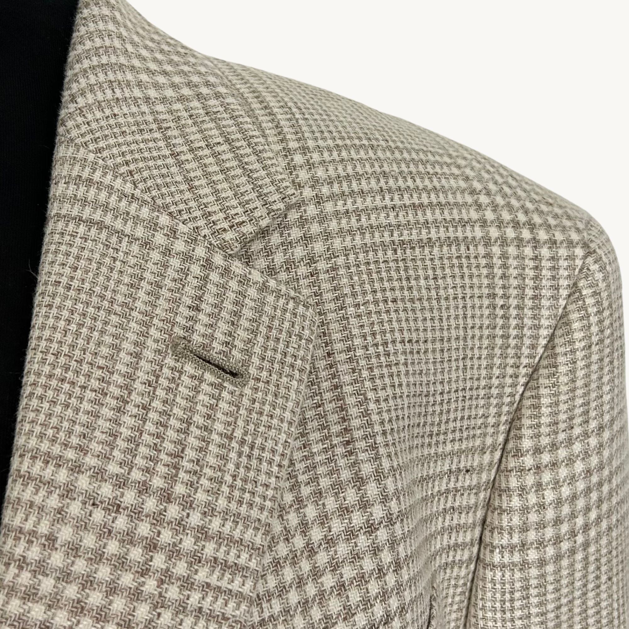 Sand Patterned Blazer made of Linen/Wool/Silk (EU 56)