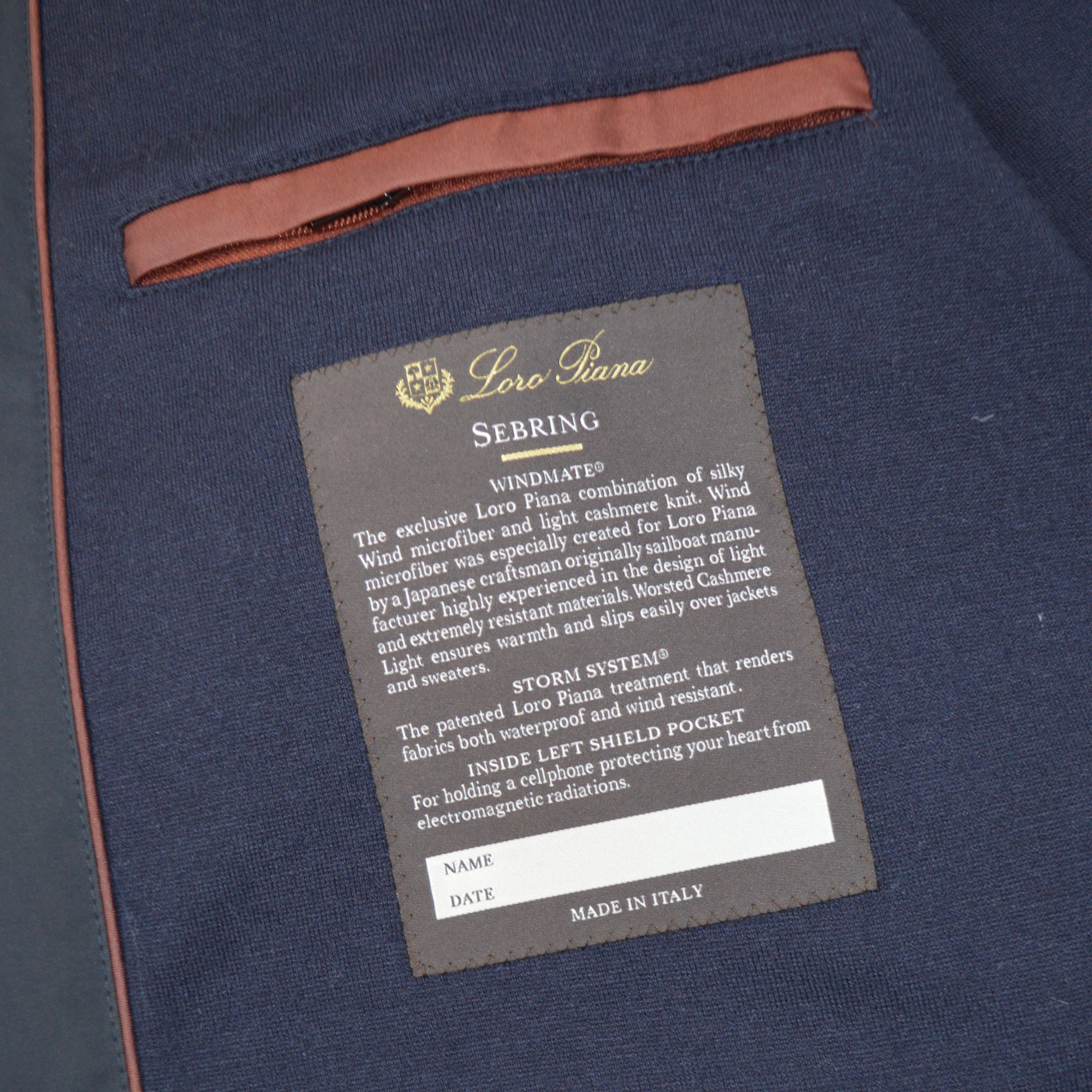 Navy Blue Coat with Cashmere Lining