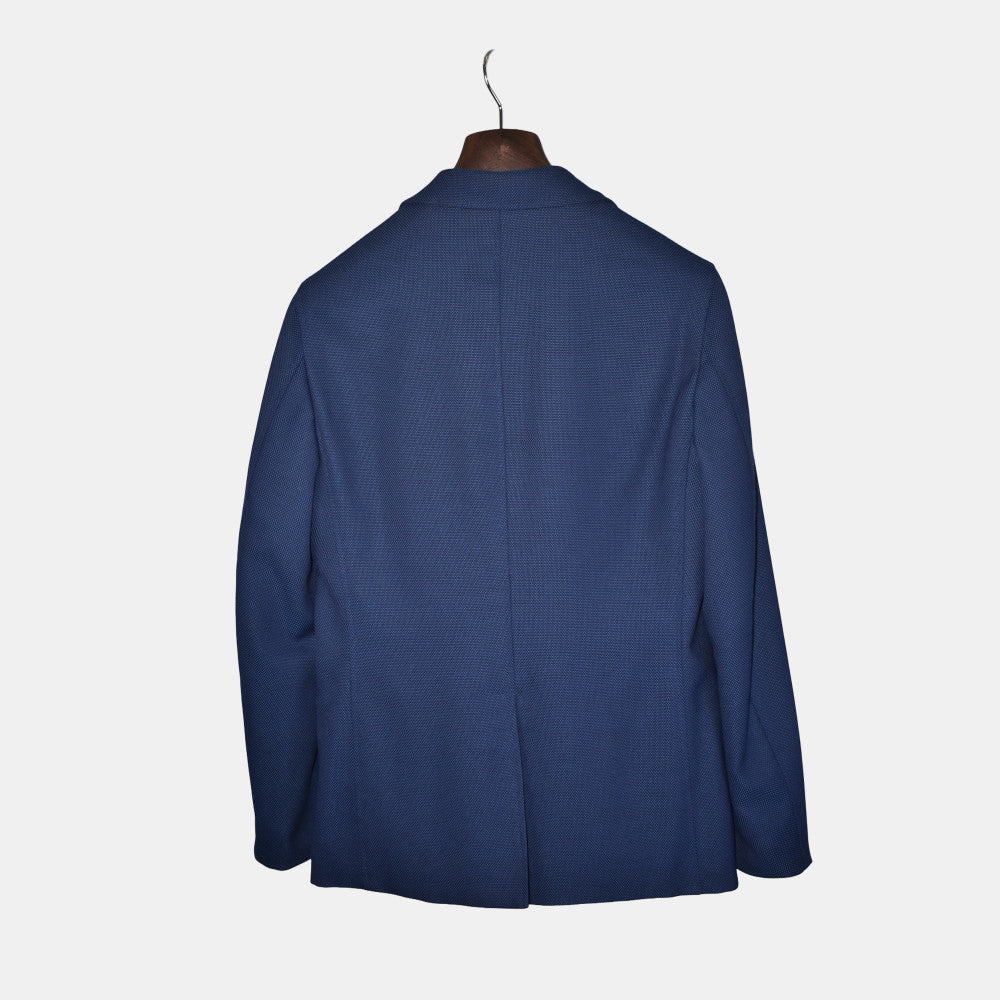 Blue/Checked Reversible Blazer made of Wool (EU 39)