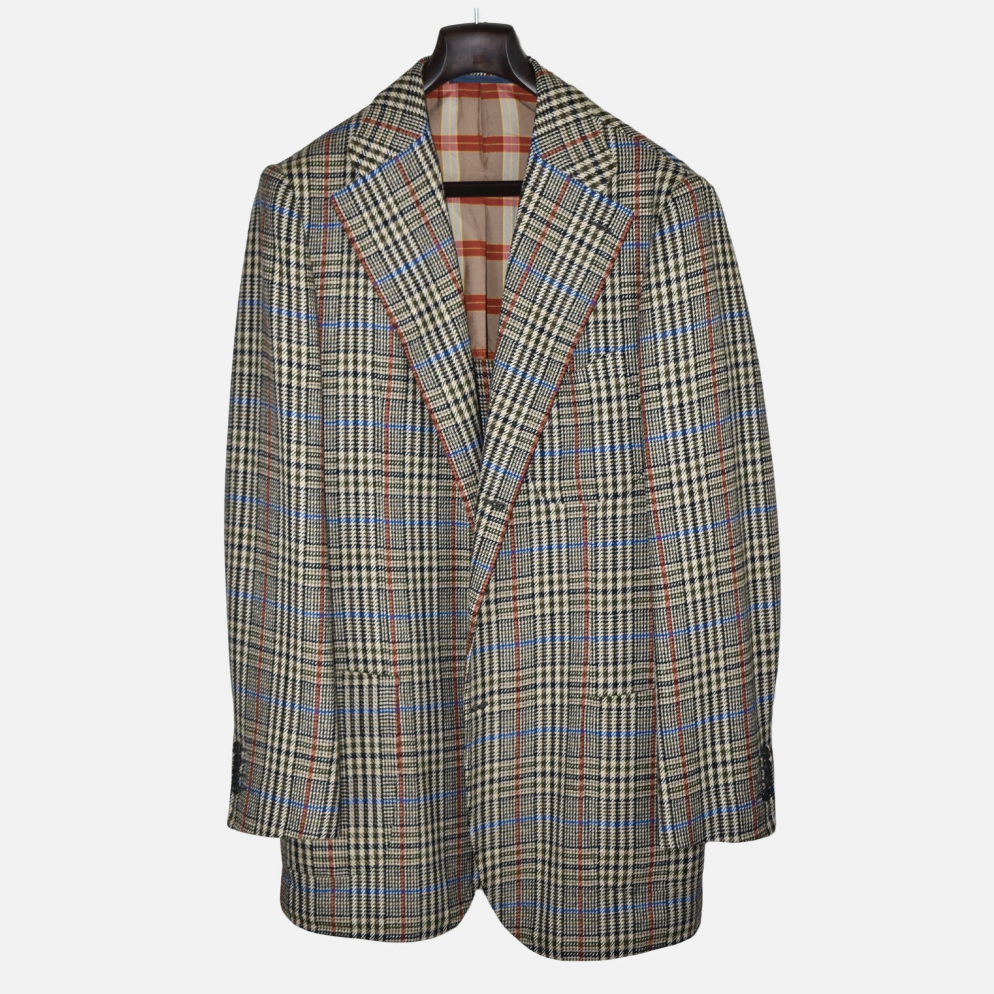 Multicoloured Checkered Blazer made of Wool (bespoke)