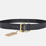 Black Belt made of Leather (100 cm)