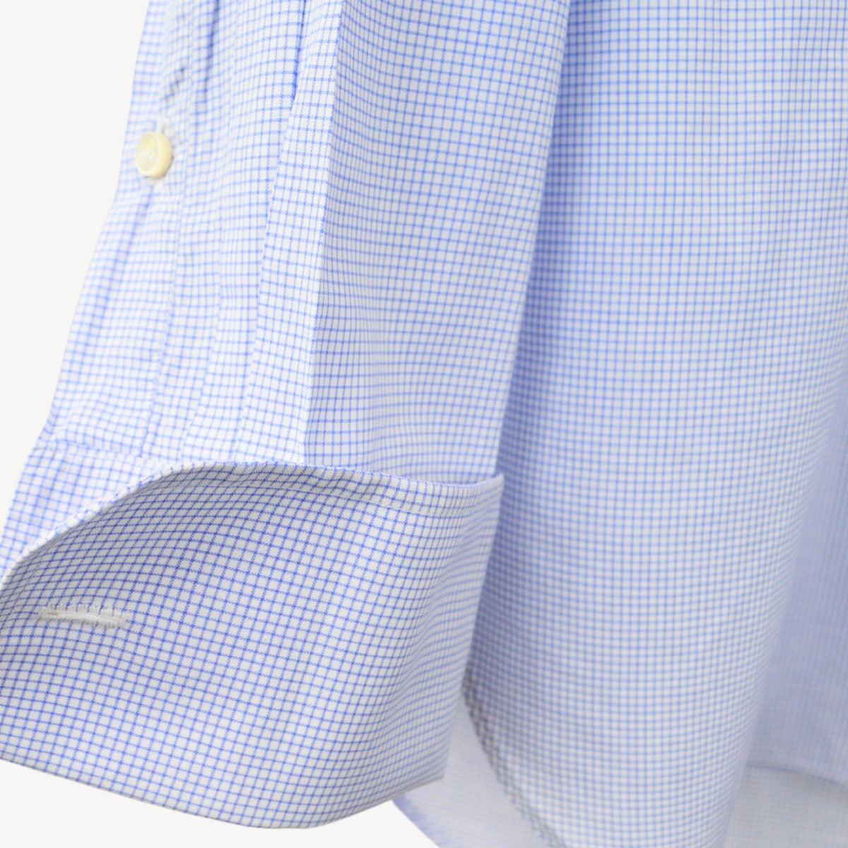 White/Blue Checked Cotton Shirt (EU 42)