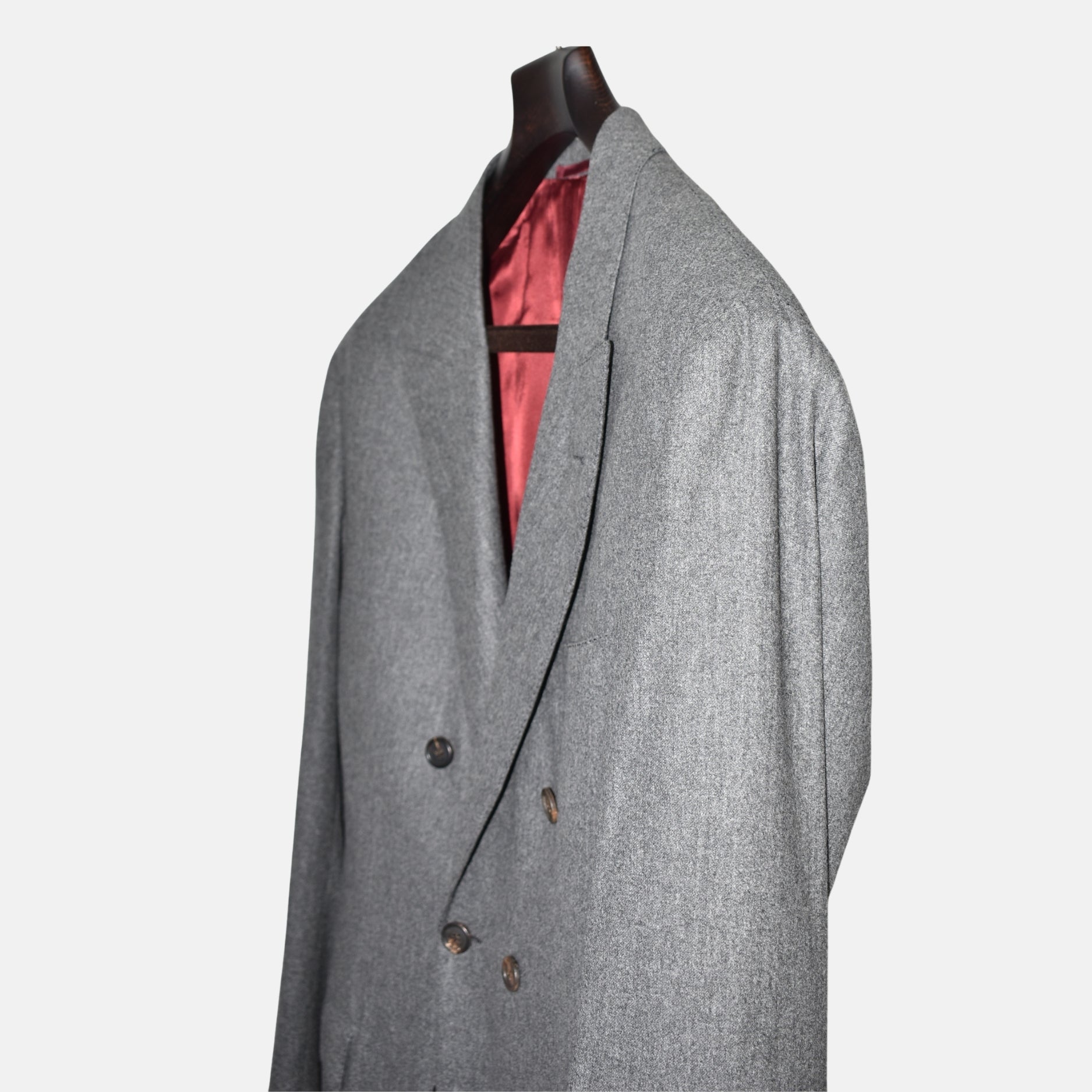 Gray Double-Breasted Blazer Wool/Cashmere/Silk (EU 50)