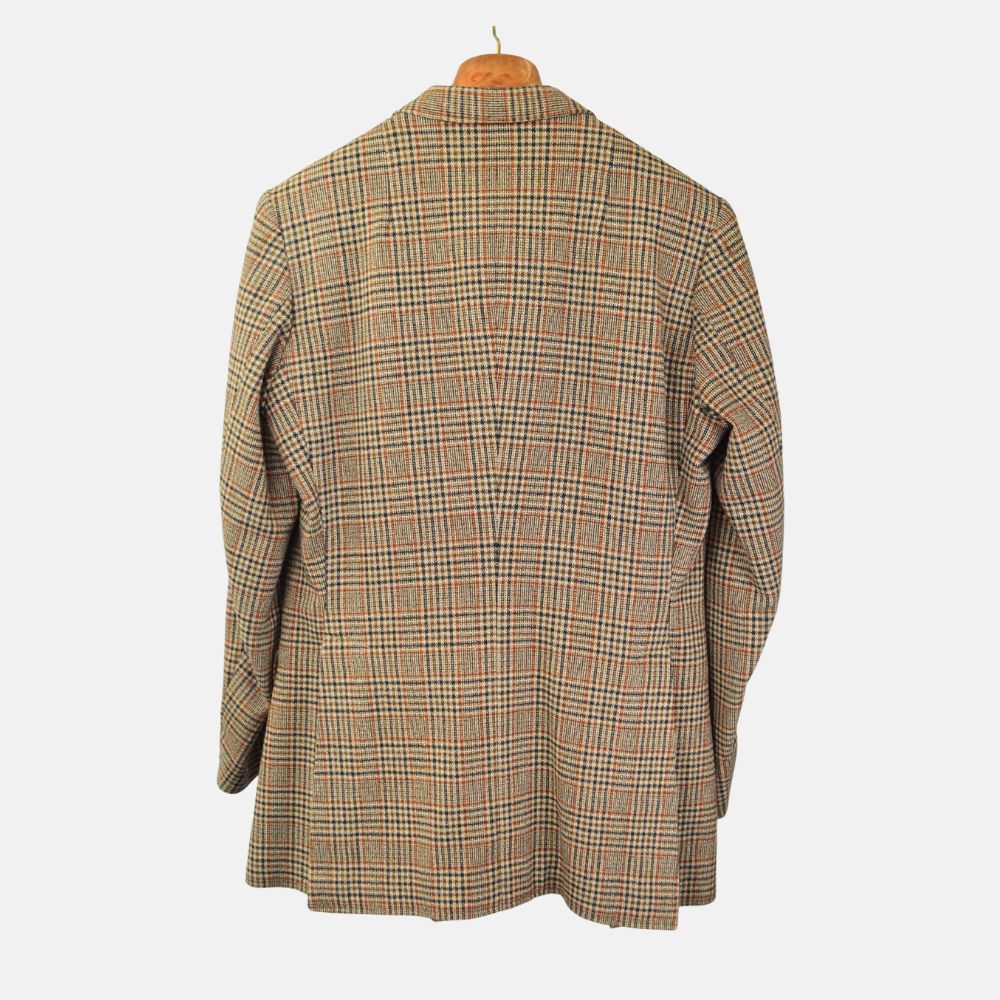 Brown Checked Coat made of Wool (EU 50)