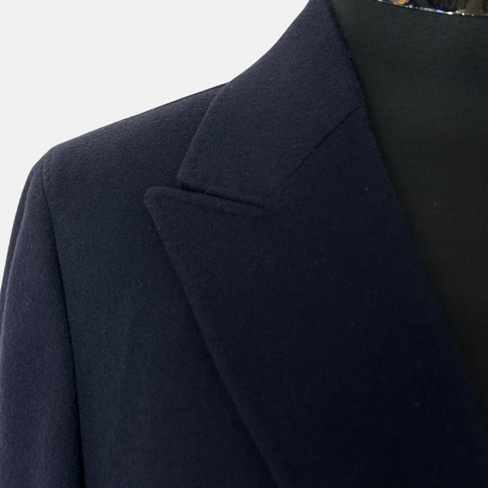 Navy Double-Breasted Coat made of Wool/Cashmere (EU 48)