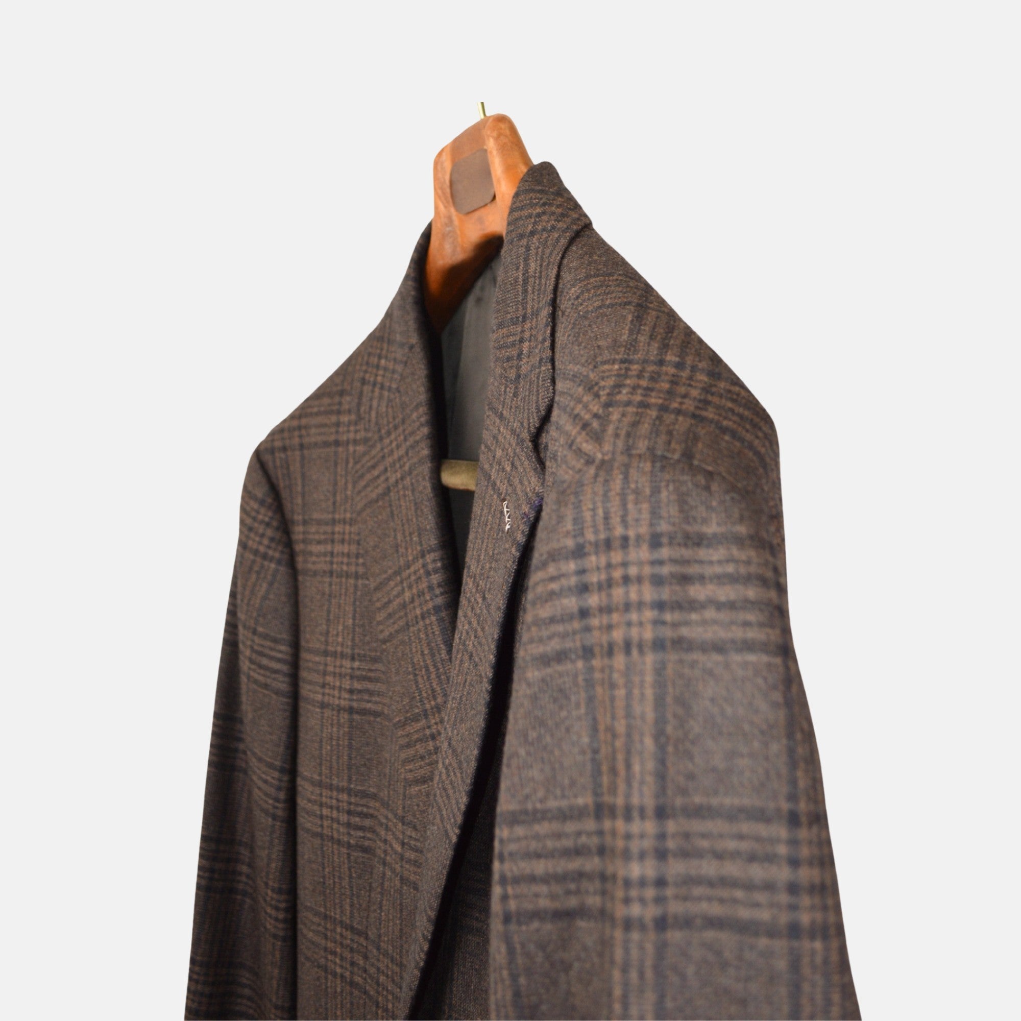 Brown Checked Blazer made of Wool (58)