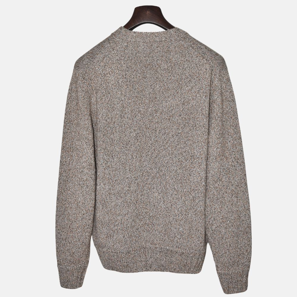 Brown-White Mottled Sweater made of Cashmere (EU 50)