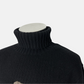 Black Iconic Polo Turtleneck made of Wool