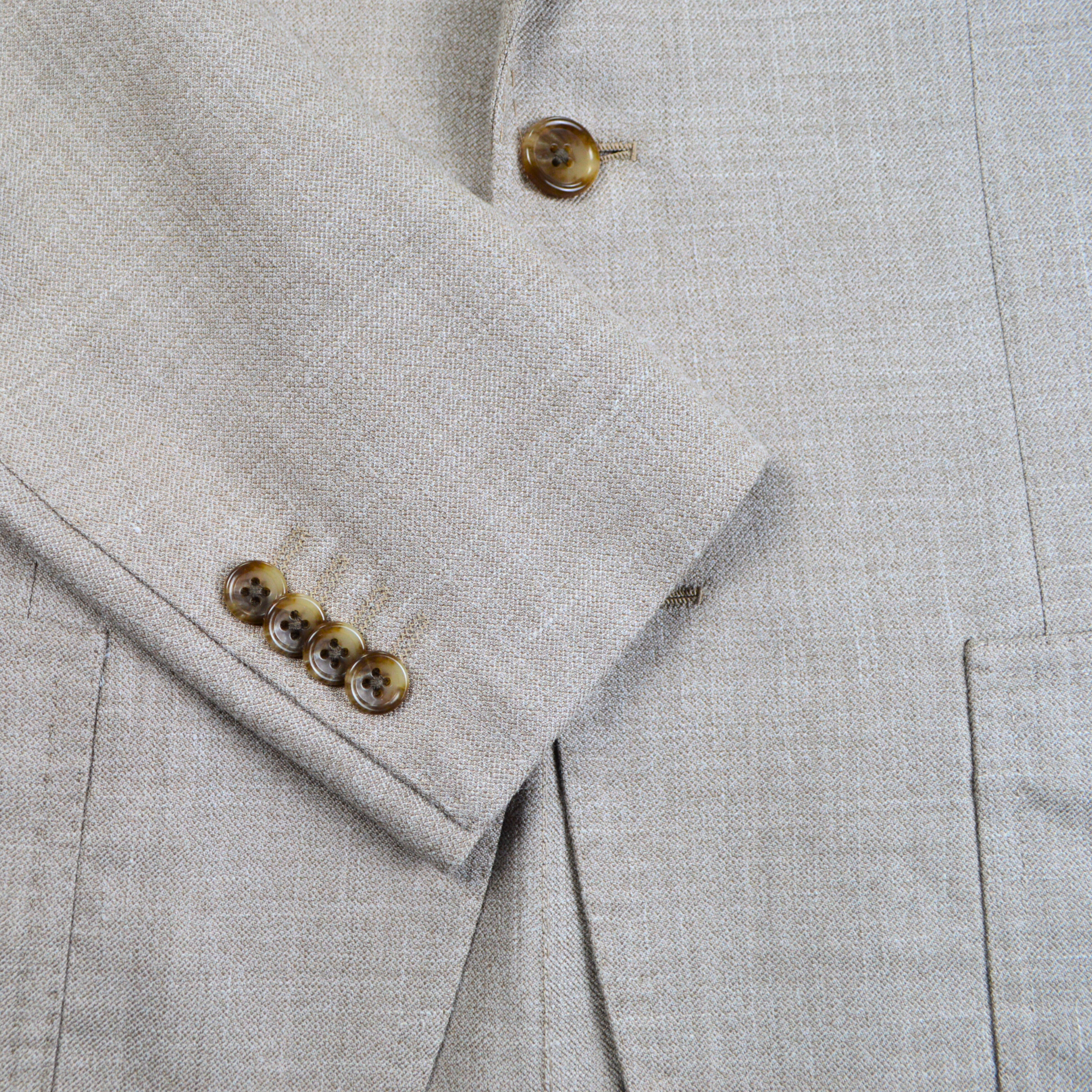 Beige/Grey Blazer made of Wool/Silk/Linen