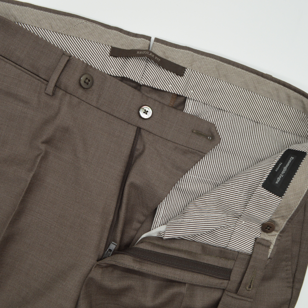 Taupe Trousers made of Wool (EU 50)