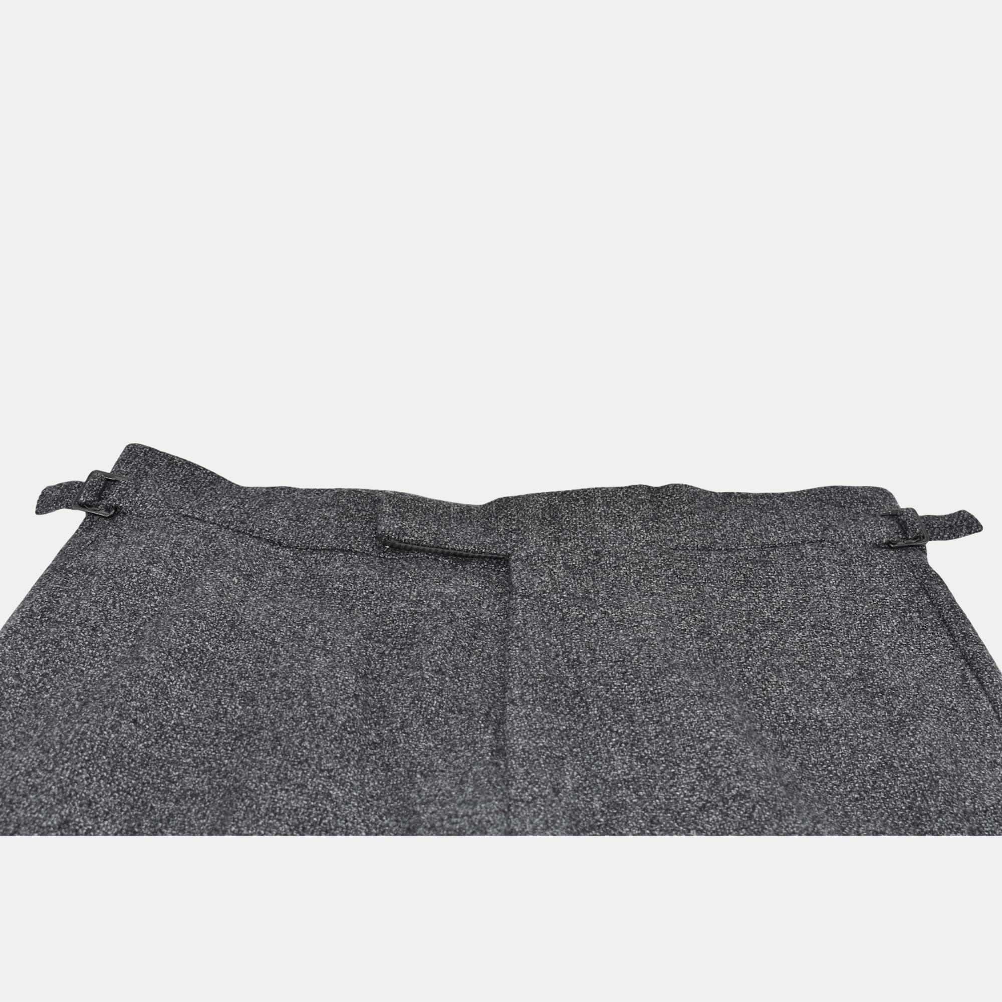 Gray Mottled Trousers made of Wool (EU 46)