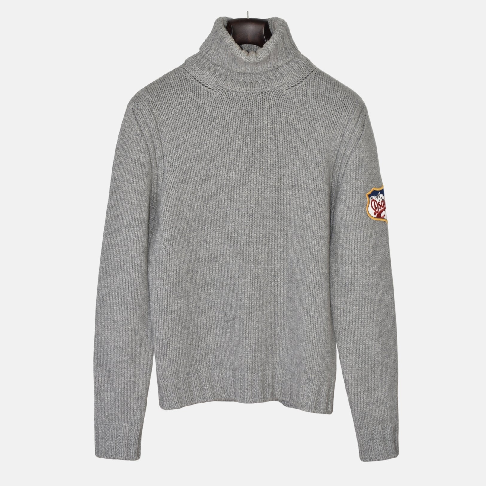 Gray Turtleneck Sweater made of Wool/Cashmere (XL)