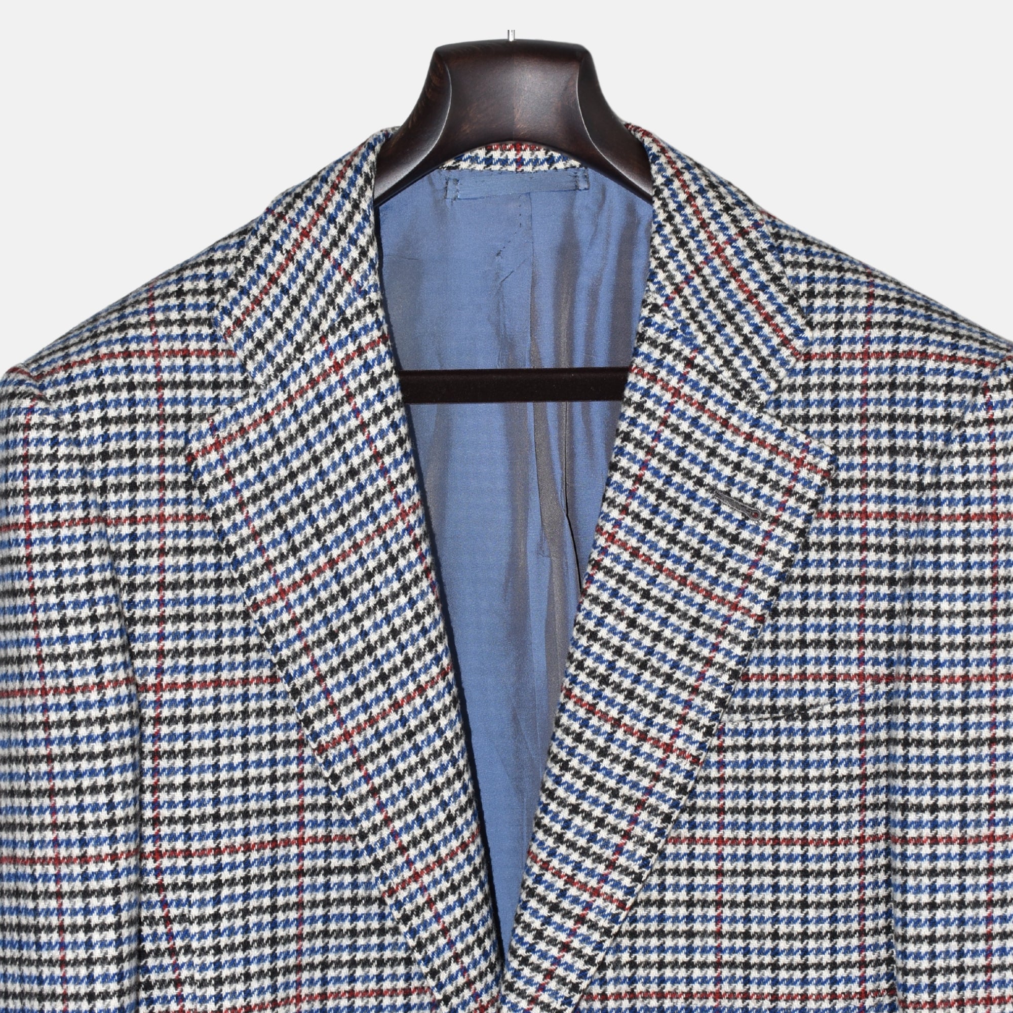 Multicoloured Houndstooth Patterned Blazer made of Wool (bespoke)