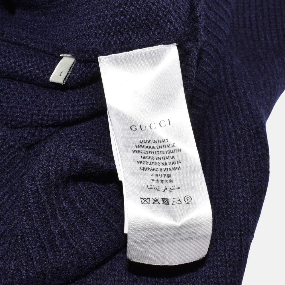 Navy Cardigan made of Wool/Cashmere (L)