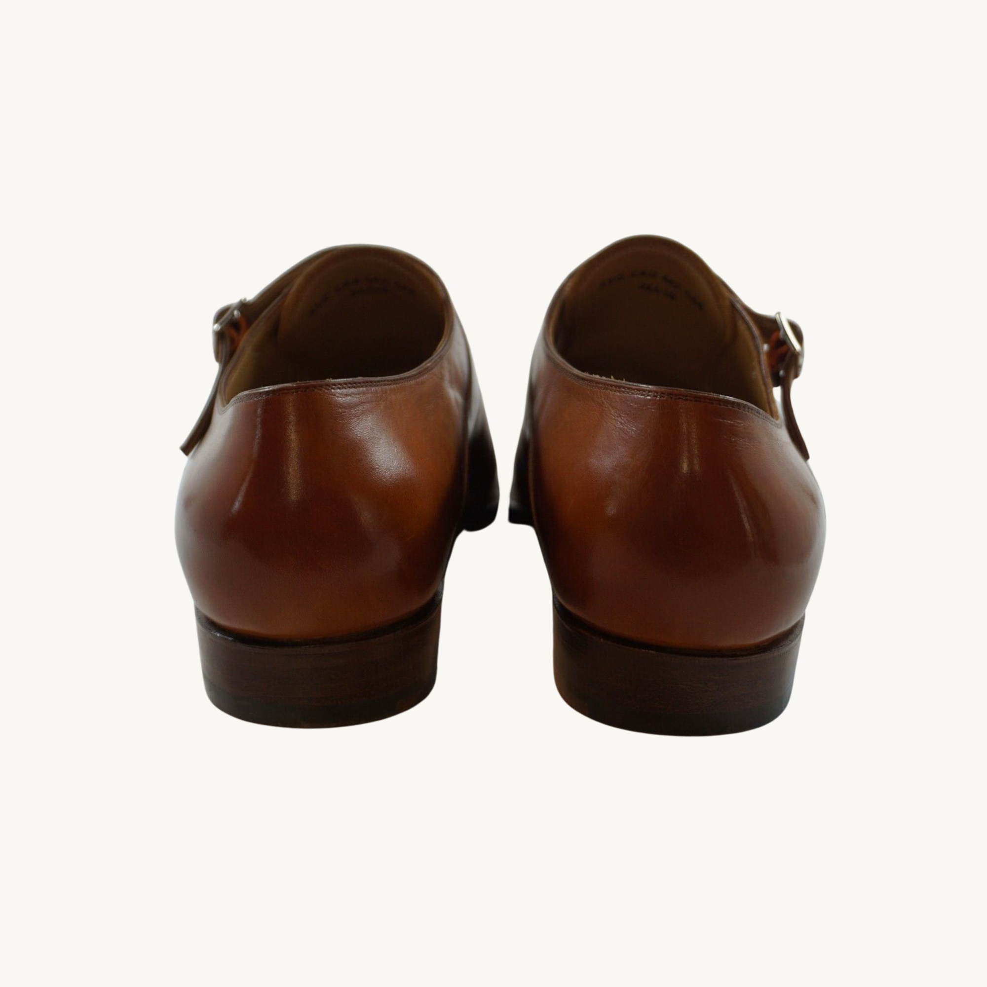 Brown Double-Monk Shoes made of Leather