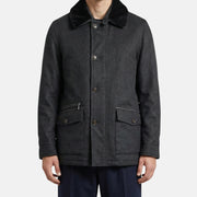 Dark Grey Cashmere Coat with Mink Collar (EU 50)