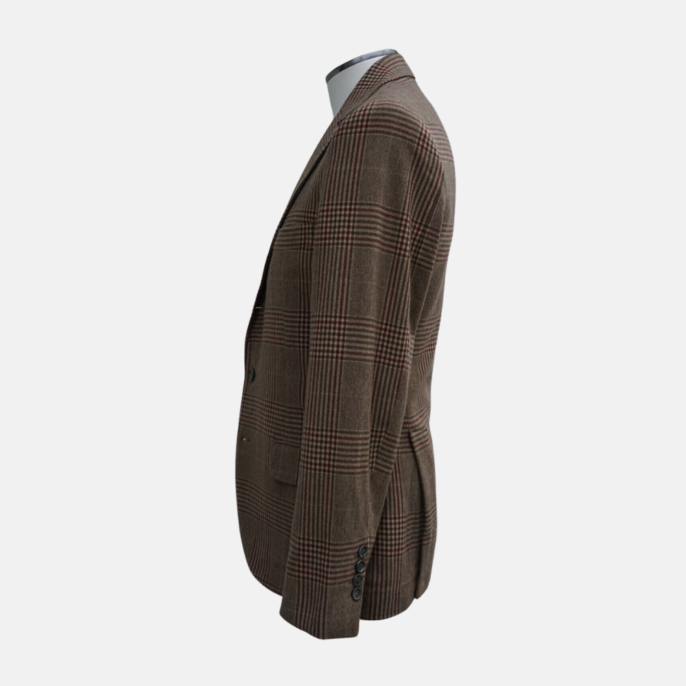 Brown checked Blazer made of Cashmere/Wool (EU 48)