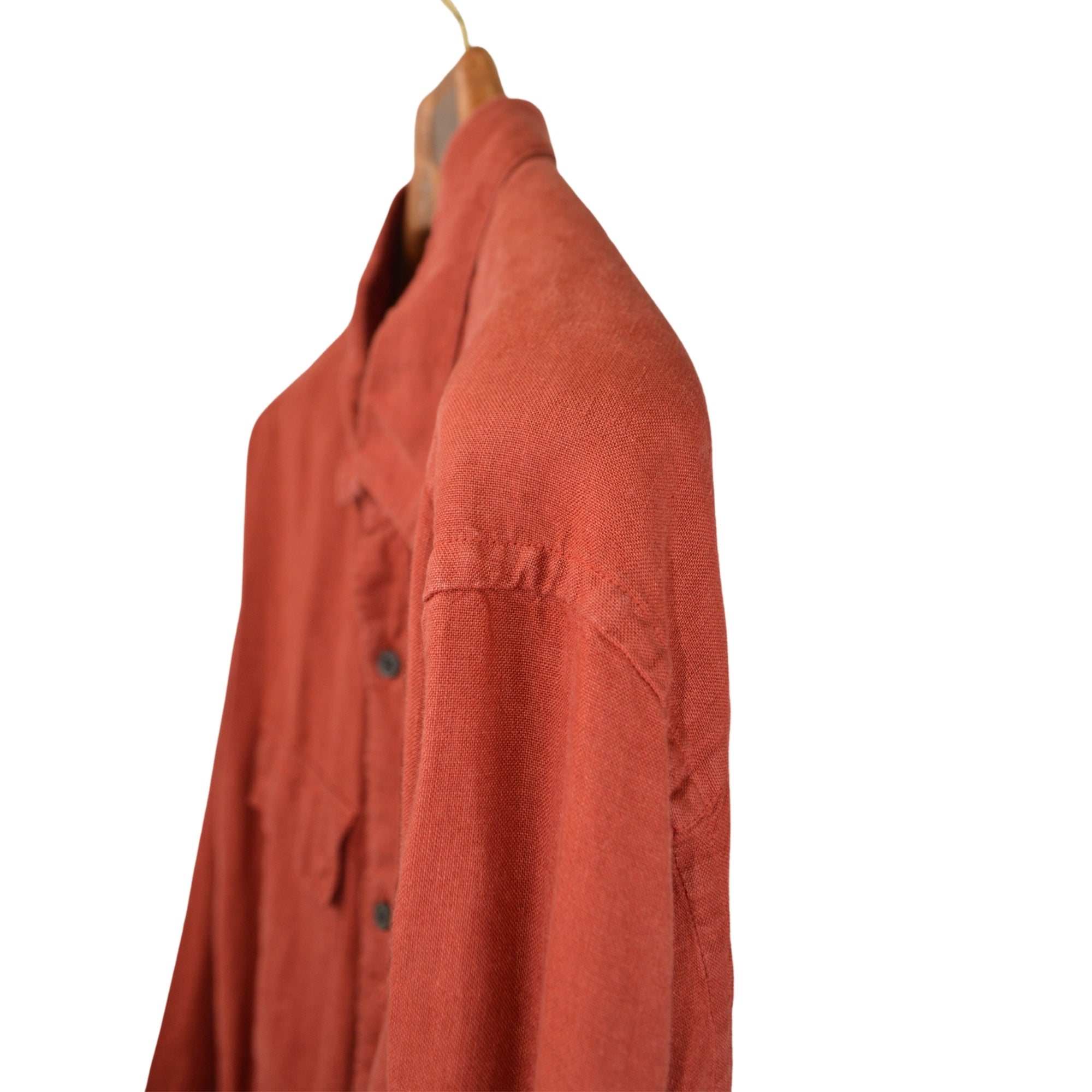 Red Overshirt made of Linen (XXL)