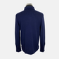 Navy Blue Knitted Shirt made of Merino Wool