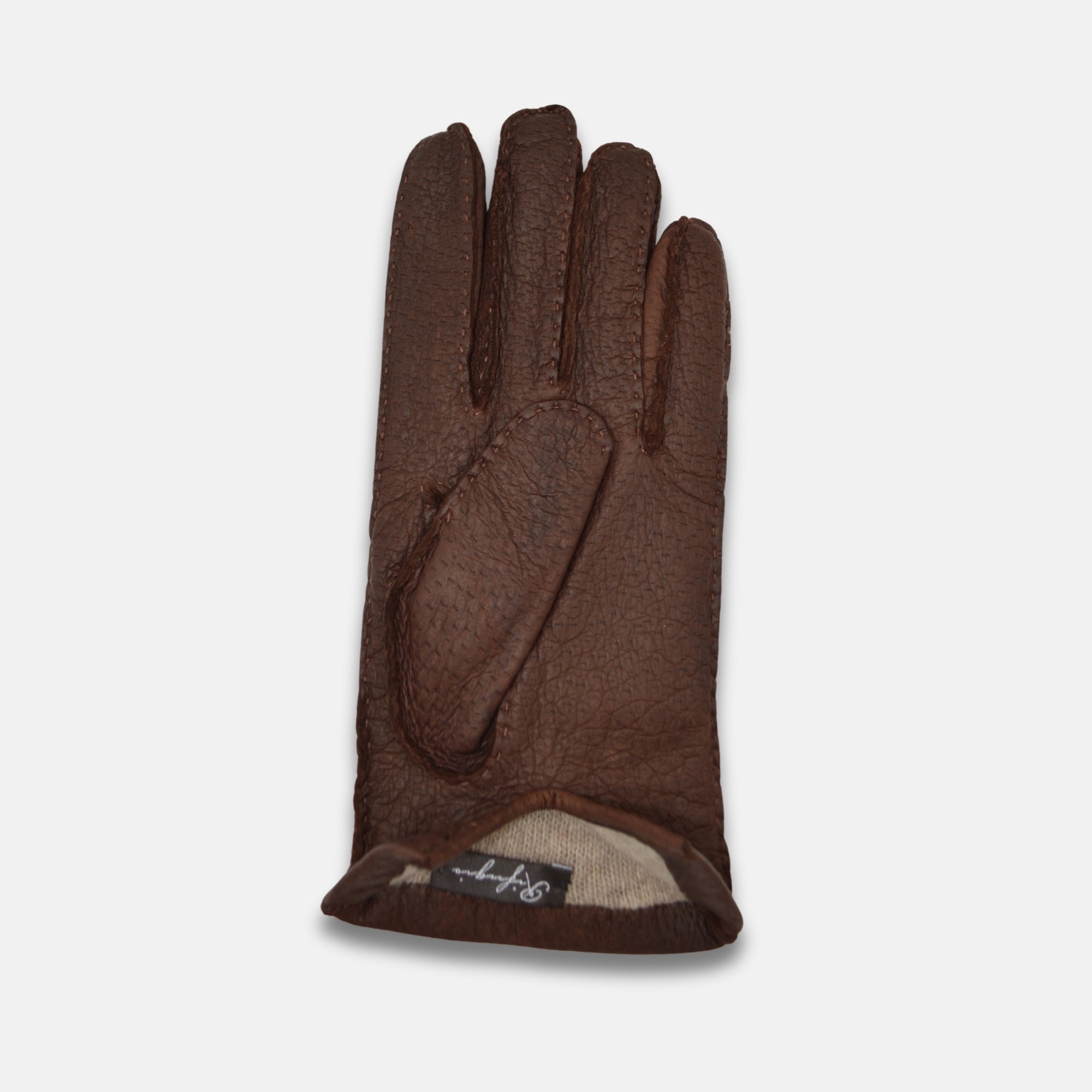 Tan Gloves made of Pecarry / Cashmere