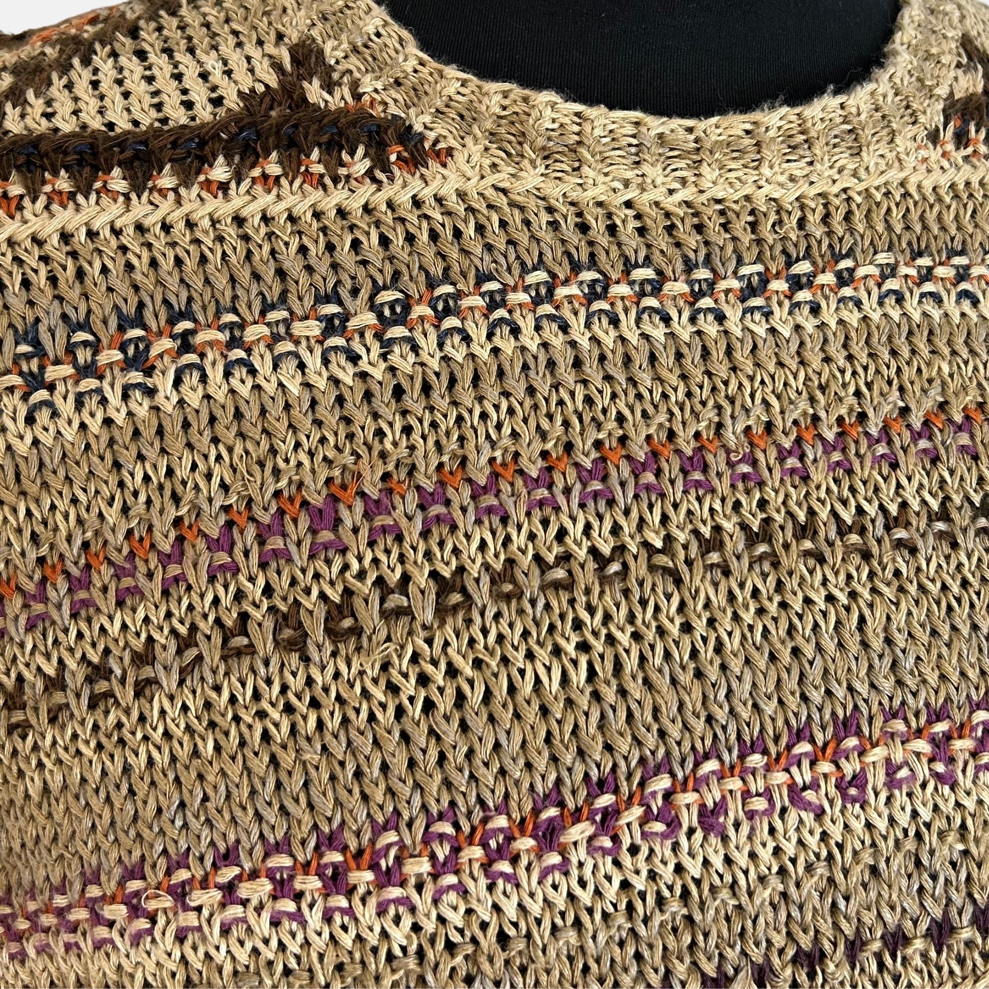 Multicolored Sweater made of Linen/Silk (S)