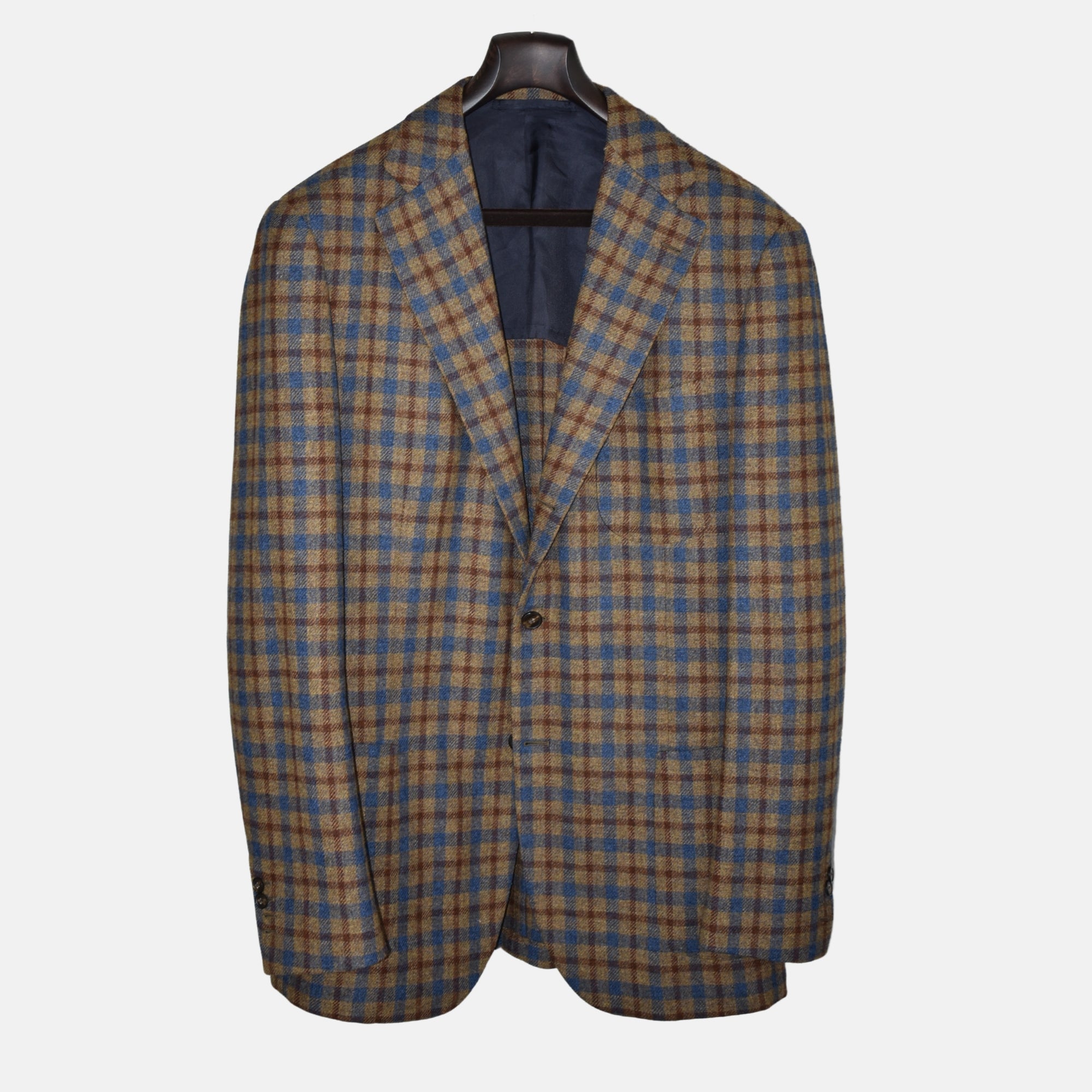 Multicoloured Checkered Blazer made of Wool (bespoke)