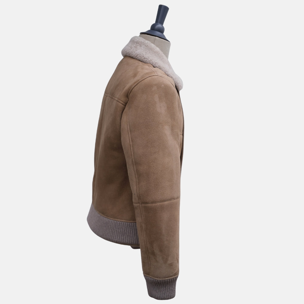 Beige Jacket made of Shearling (EU 48)