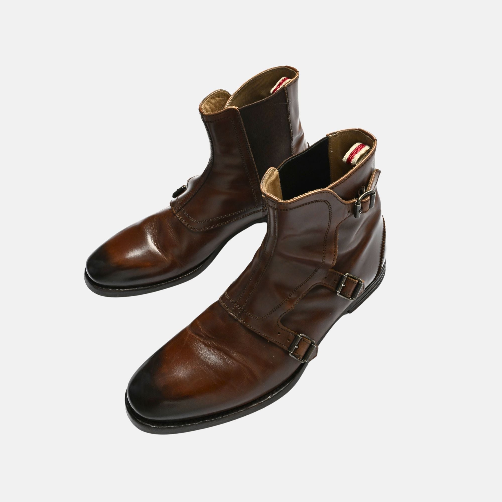 Brown Double Monk Boots (EU 42.5 / UK 8)