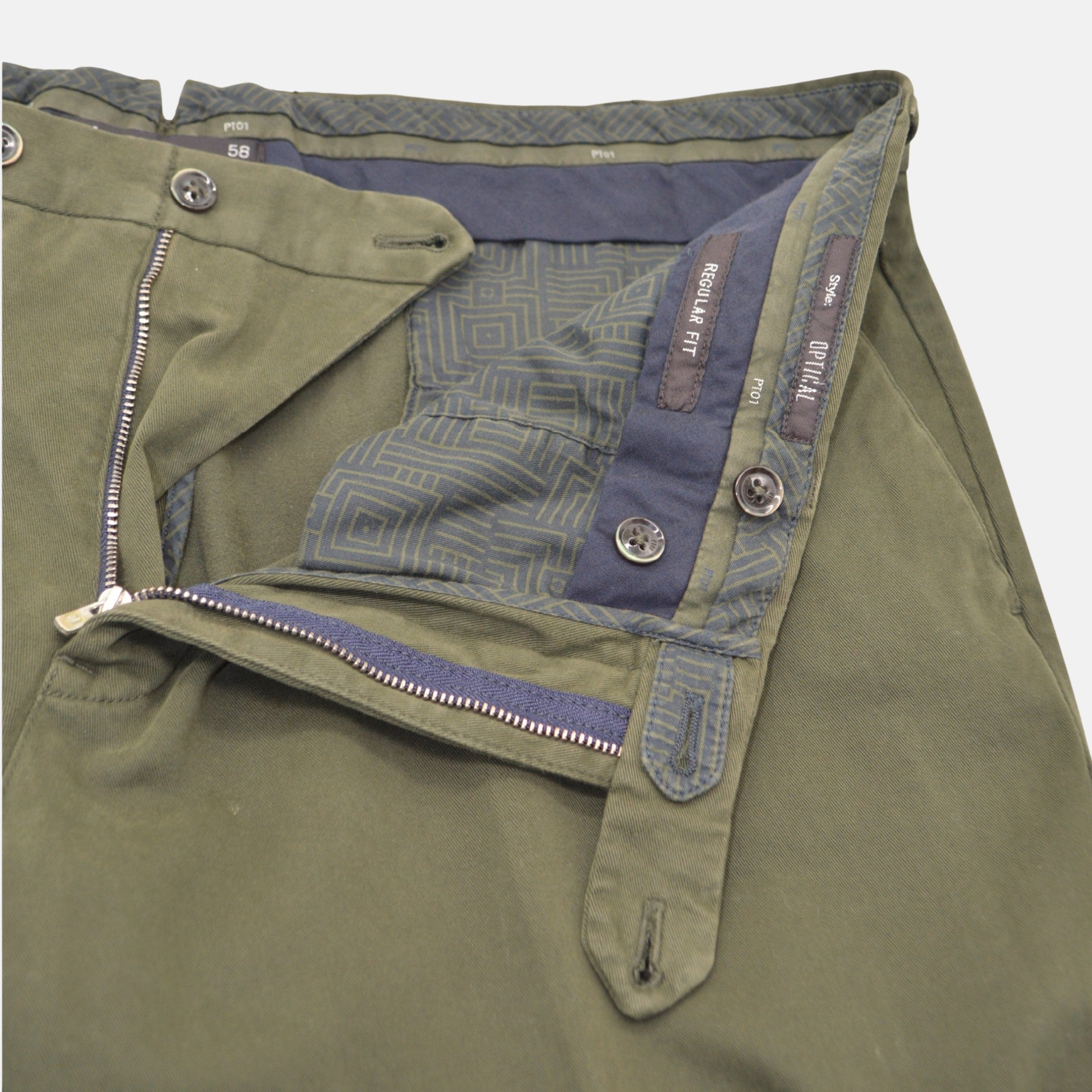 Olive Green Trousers made of Cotton (56)