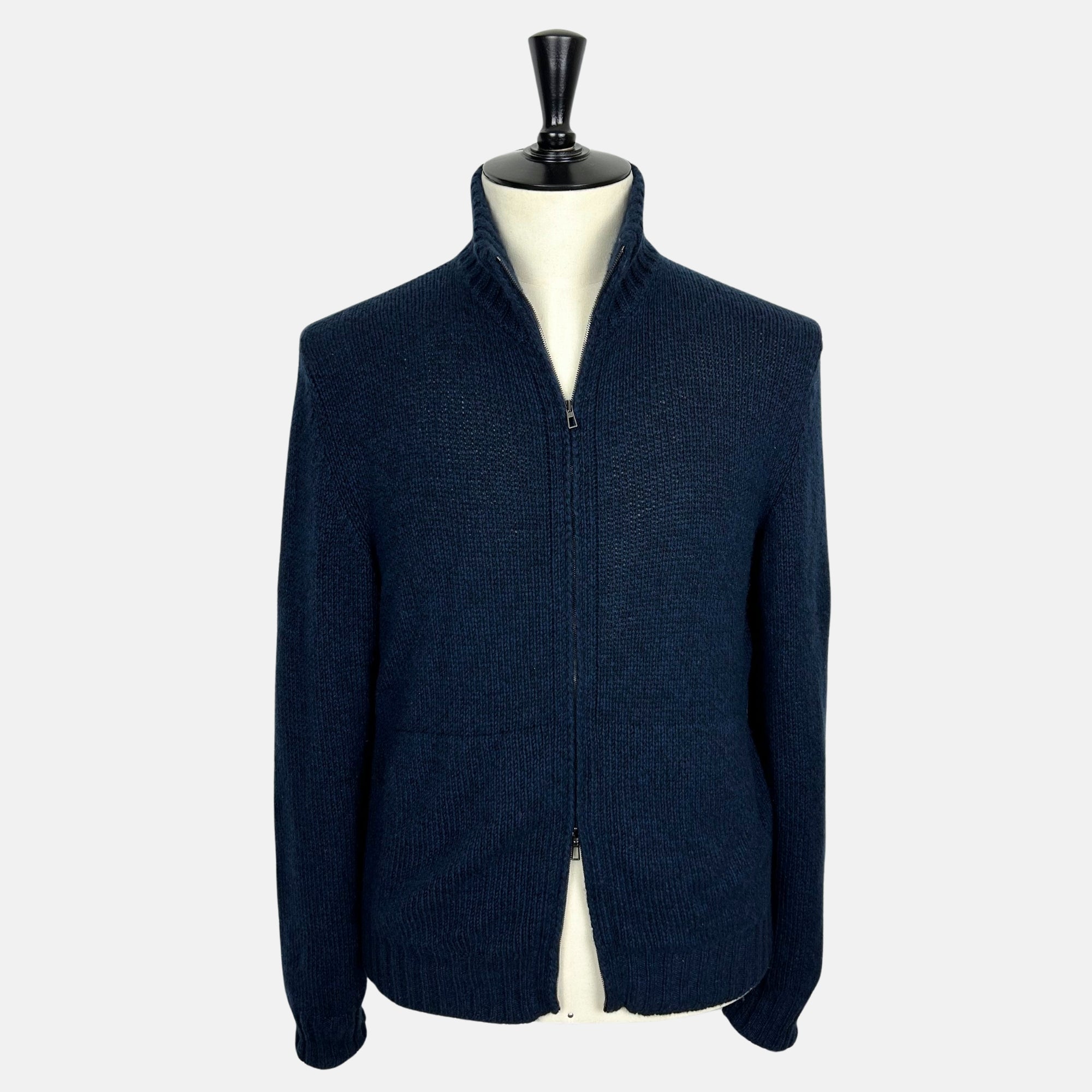 Navy Bomber Cardigan made of Baby Cashmere (EU 50)