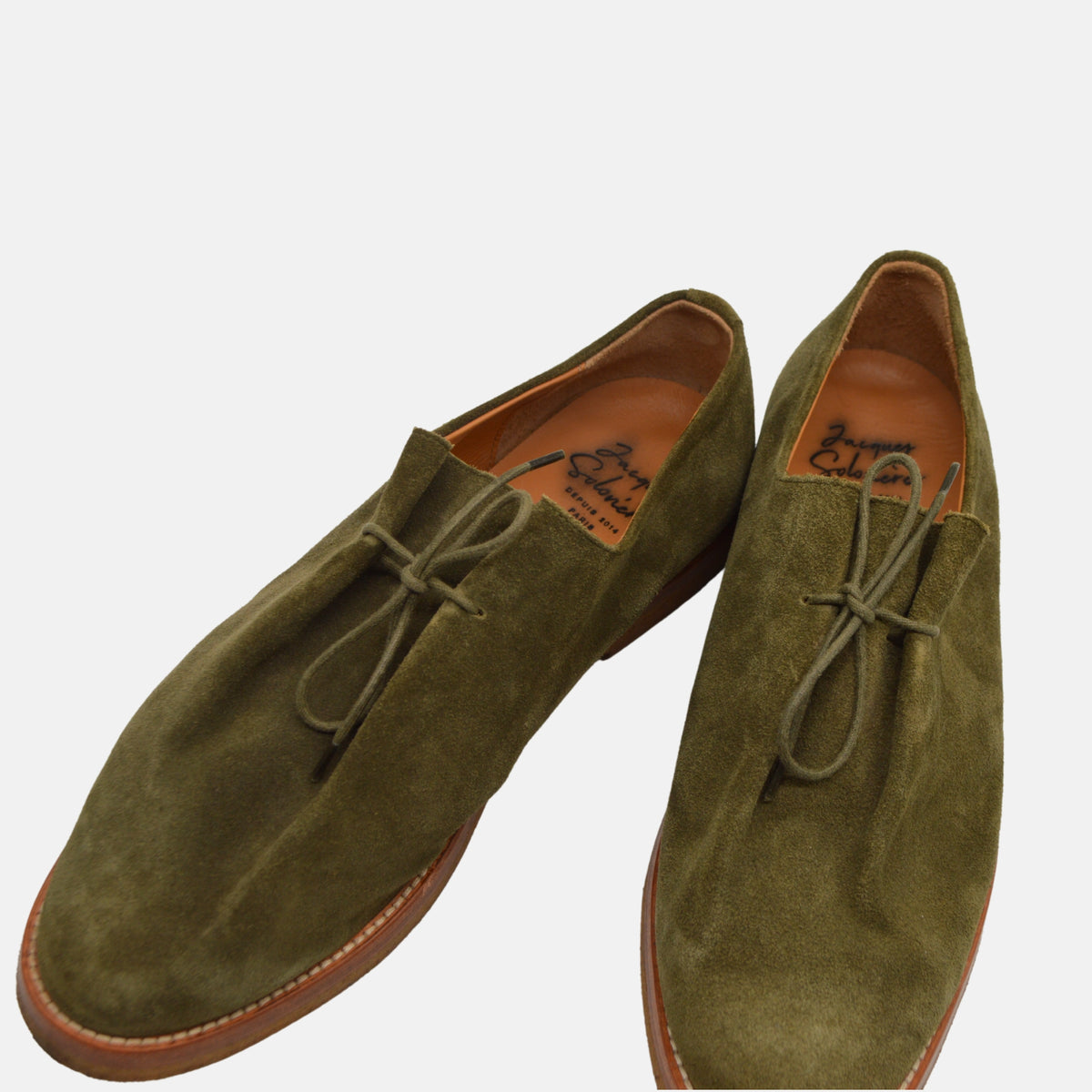 Grüne Schuhe aus Wildleder (EU 45)