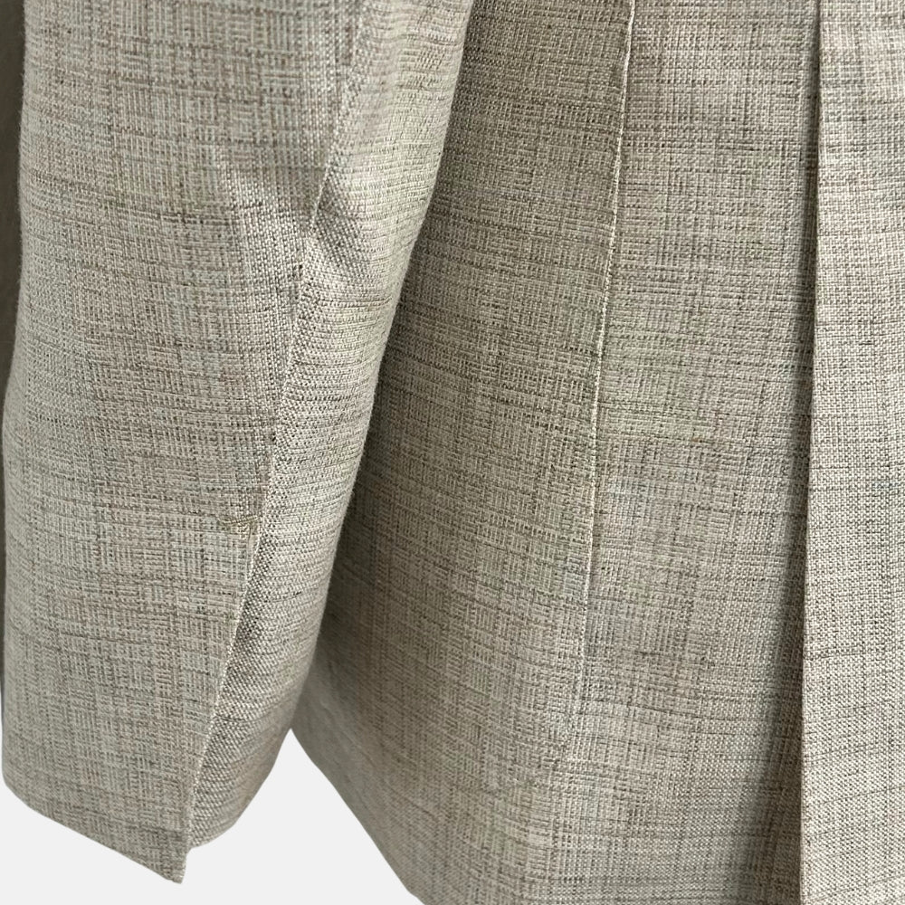 Ecru Patterned Jacket made of Cashmere/Silk/Linen (EU 48)