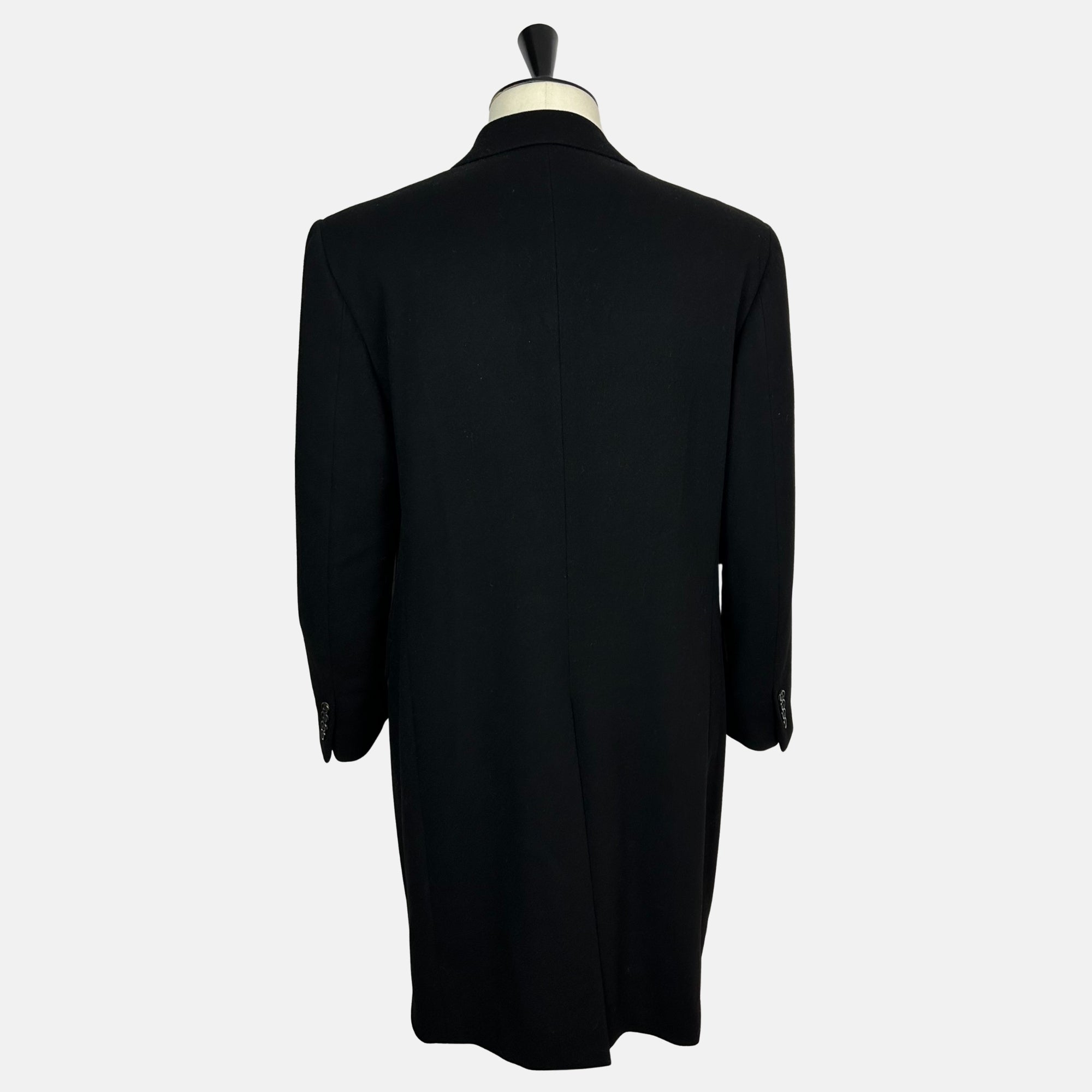 Black Double-Breasted Coat made of Wool/Cashmere (EU 54)