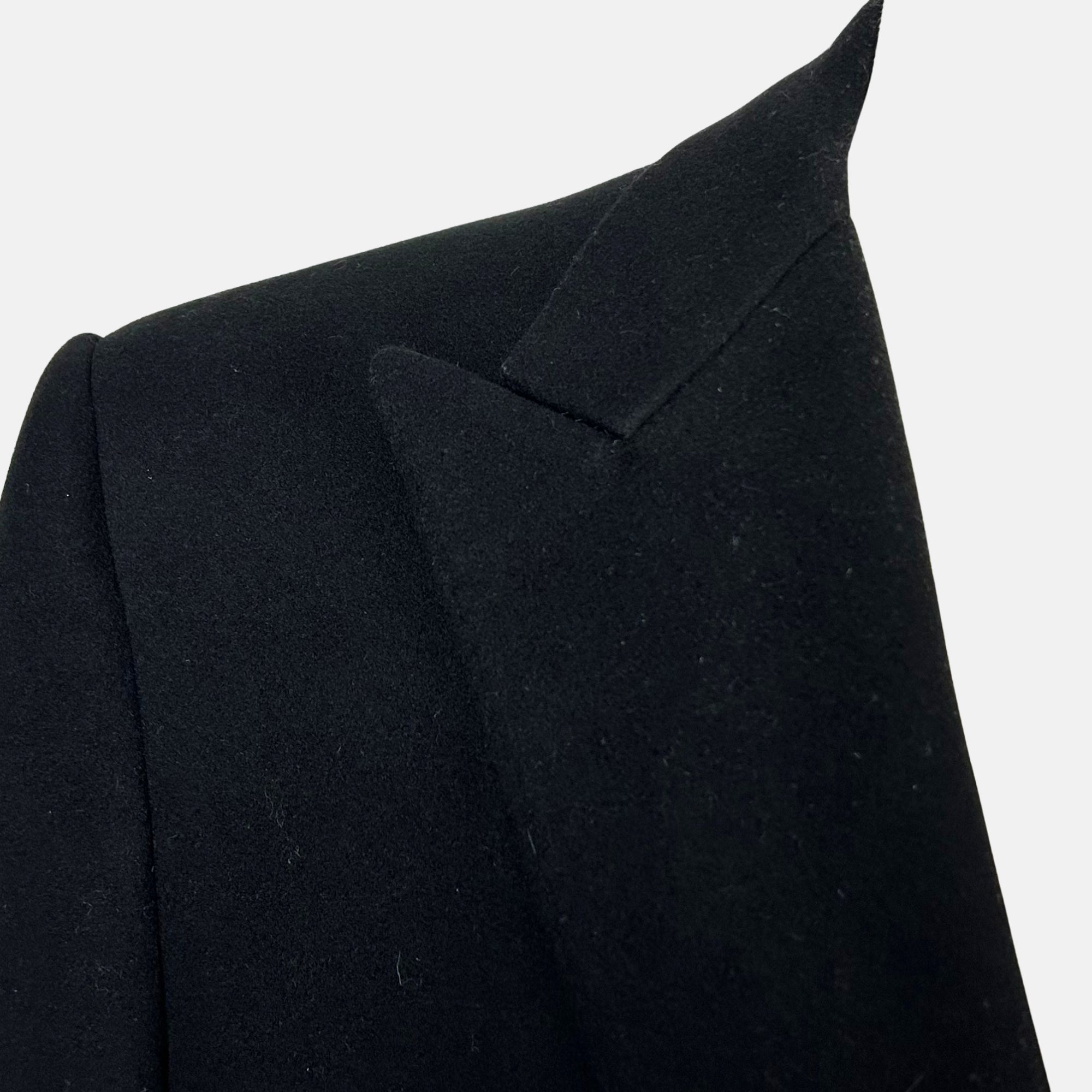Black Double-Breasted Coat made of Wool/Cashmere (EU 54)