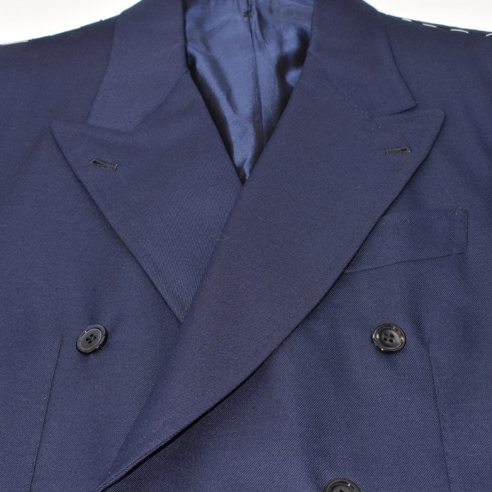 Navy Double Breasted Wool Blazer (EU 52)