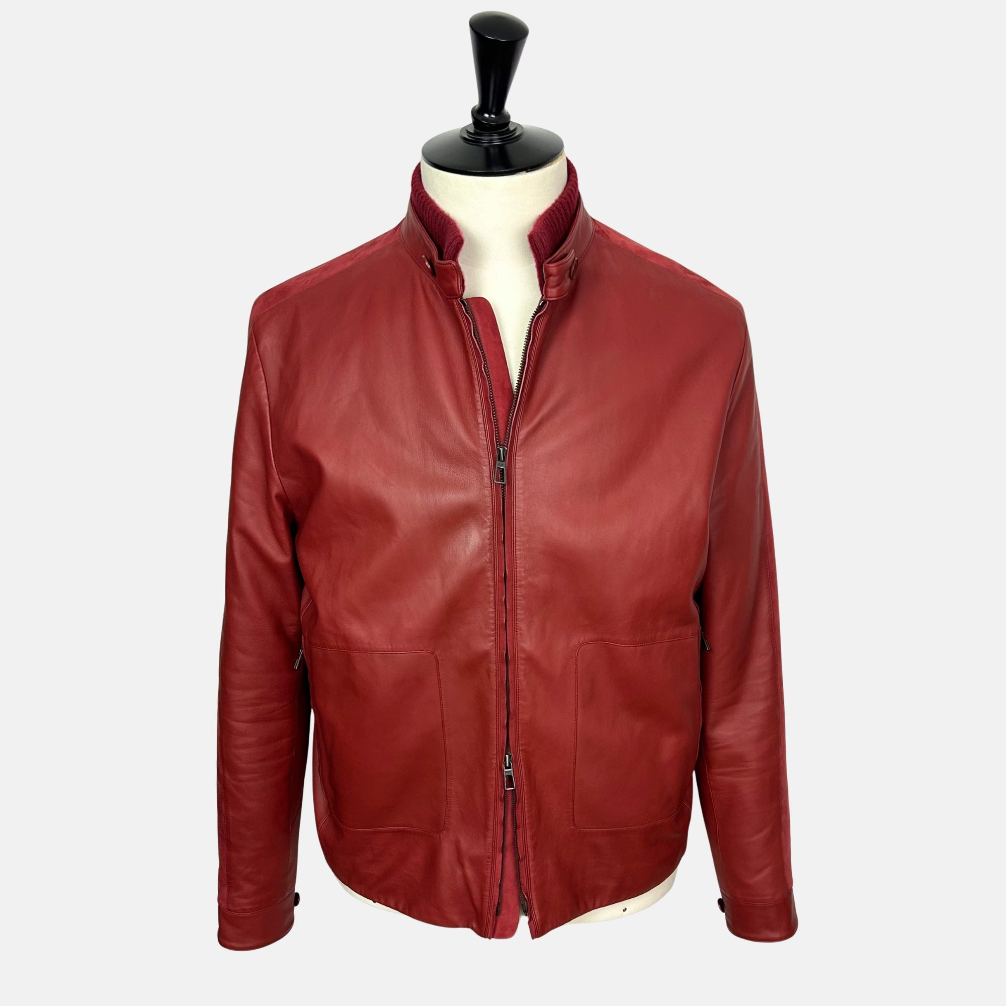 Red Biker Jacket made of Leather (XL) – Sanpetuna