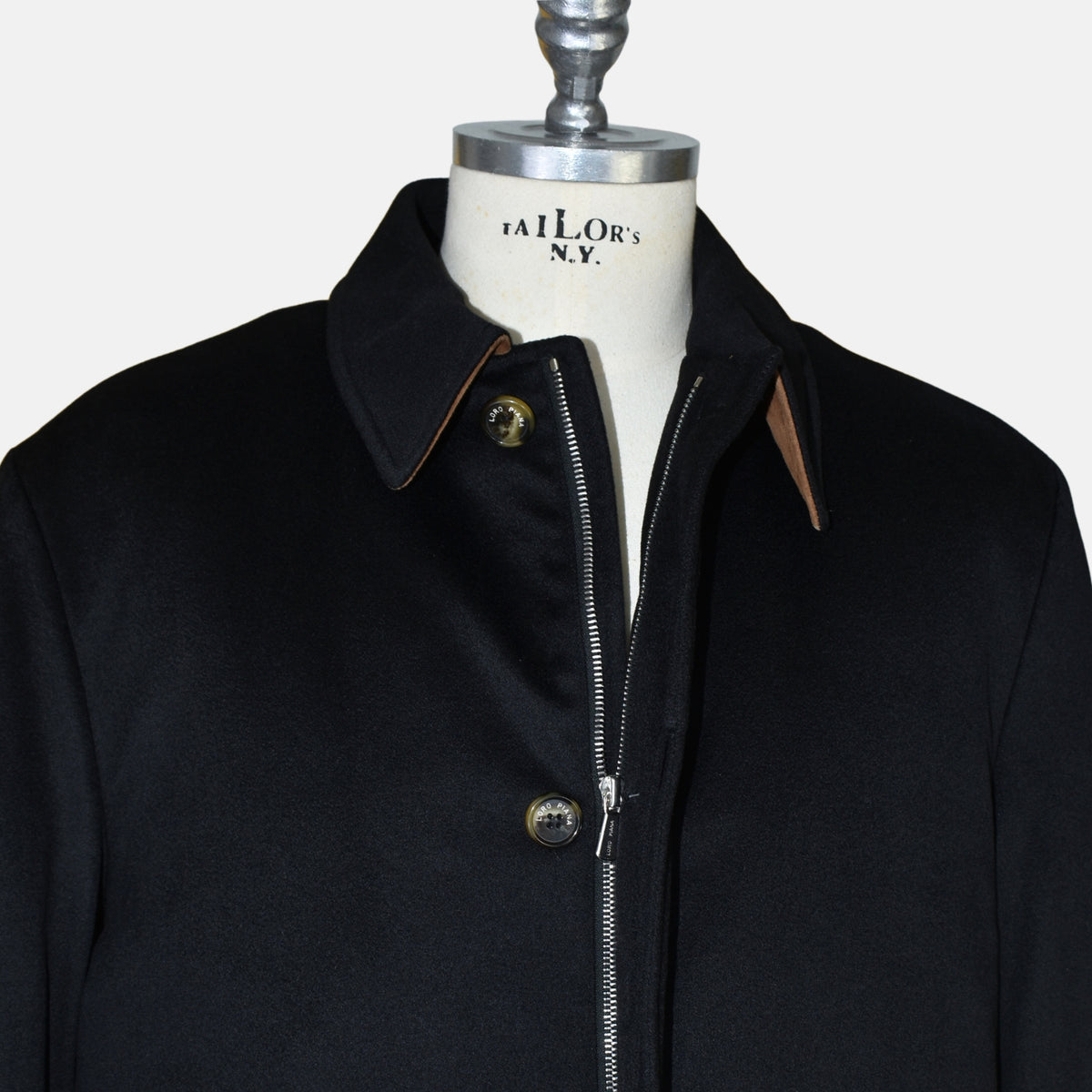 Black Beaver Lined "Storm System" Parka made of Cashmere (L)