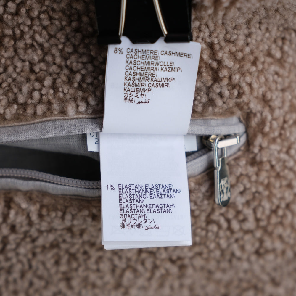 Black Corduroy Cotton/Cashmere Shearling Jacket (EU 54)