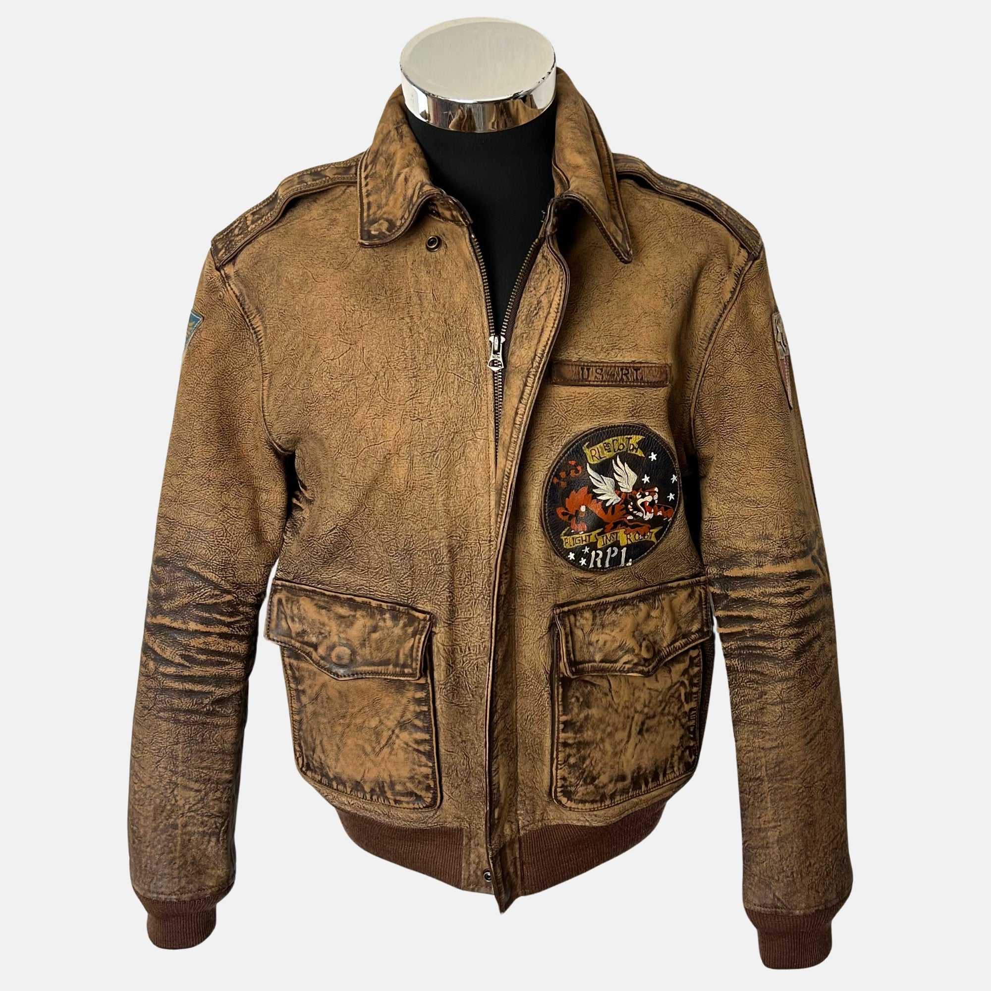 Brown Jacket made of Leather (L)