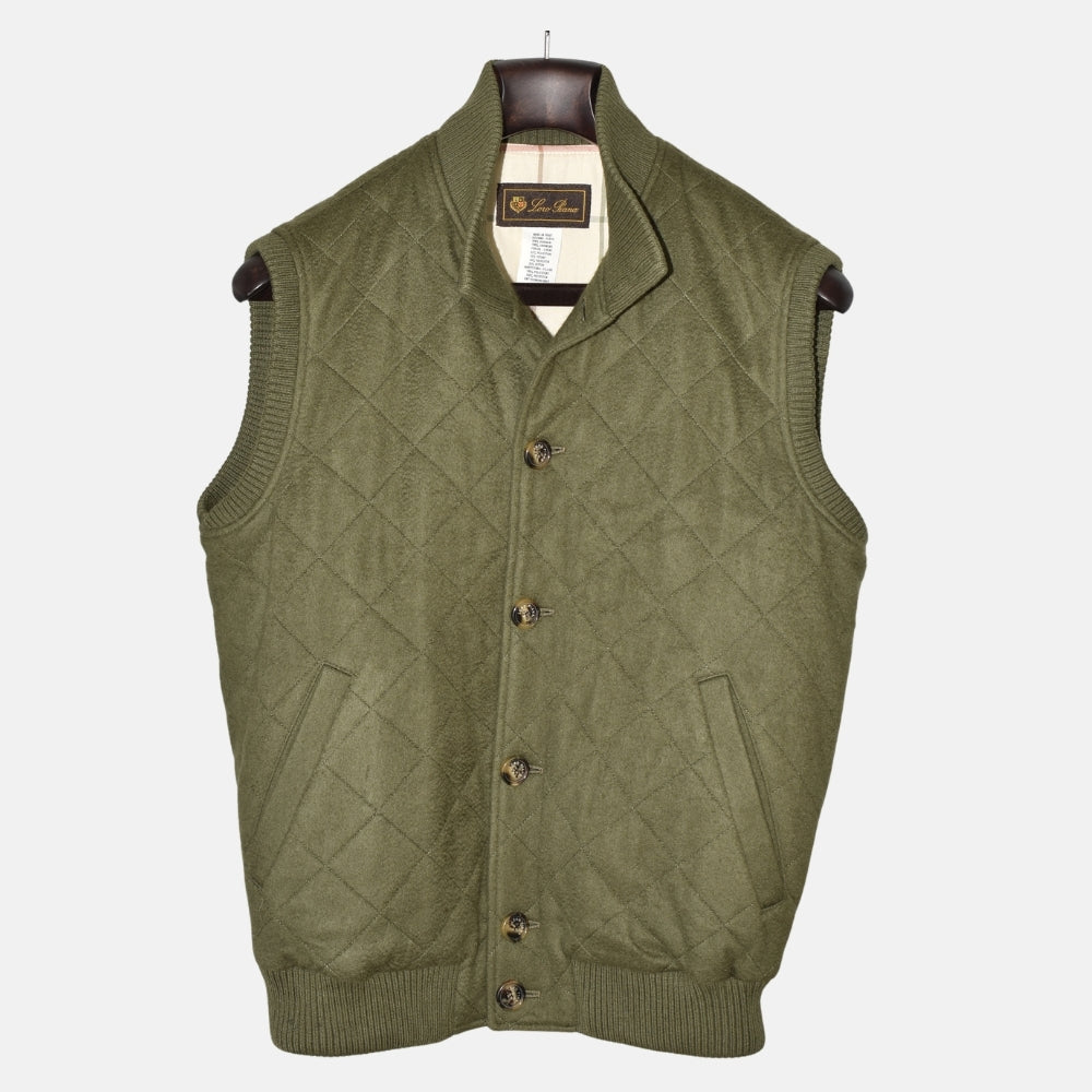 Olive Cashmere Vest (M)