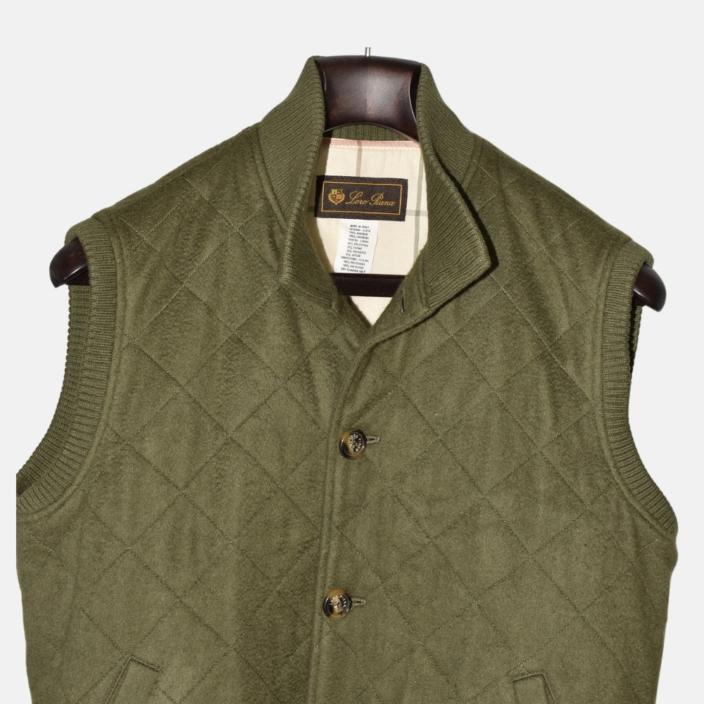 Olive Cashmere Vest (M)