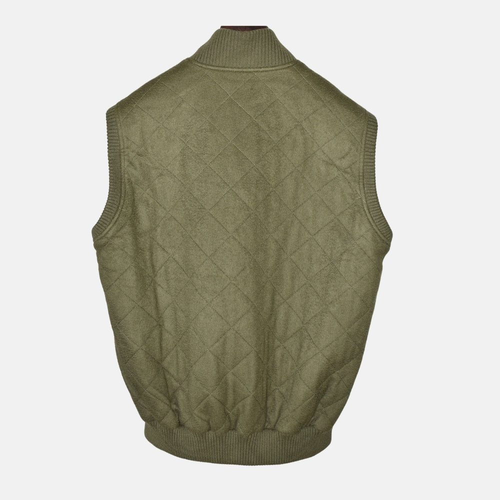 Olive Cashmere Vest (M)