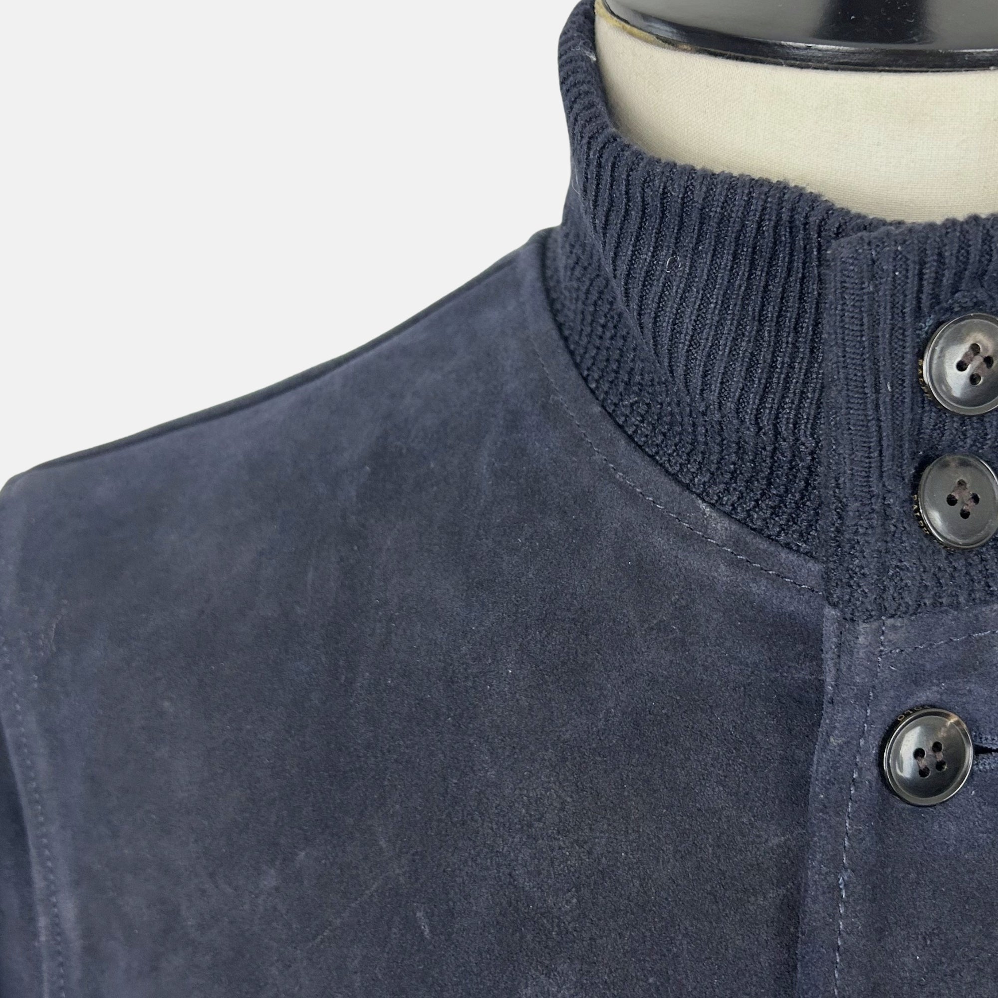 Navy Jacket made of Suede (XL)