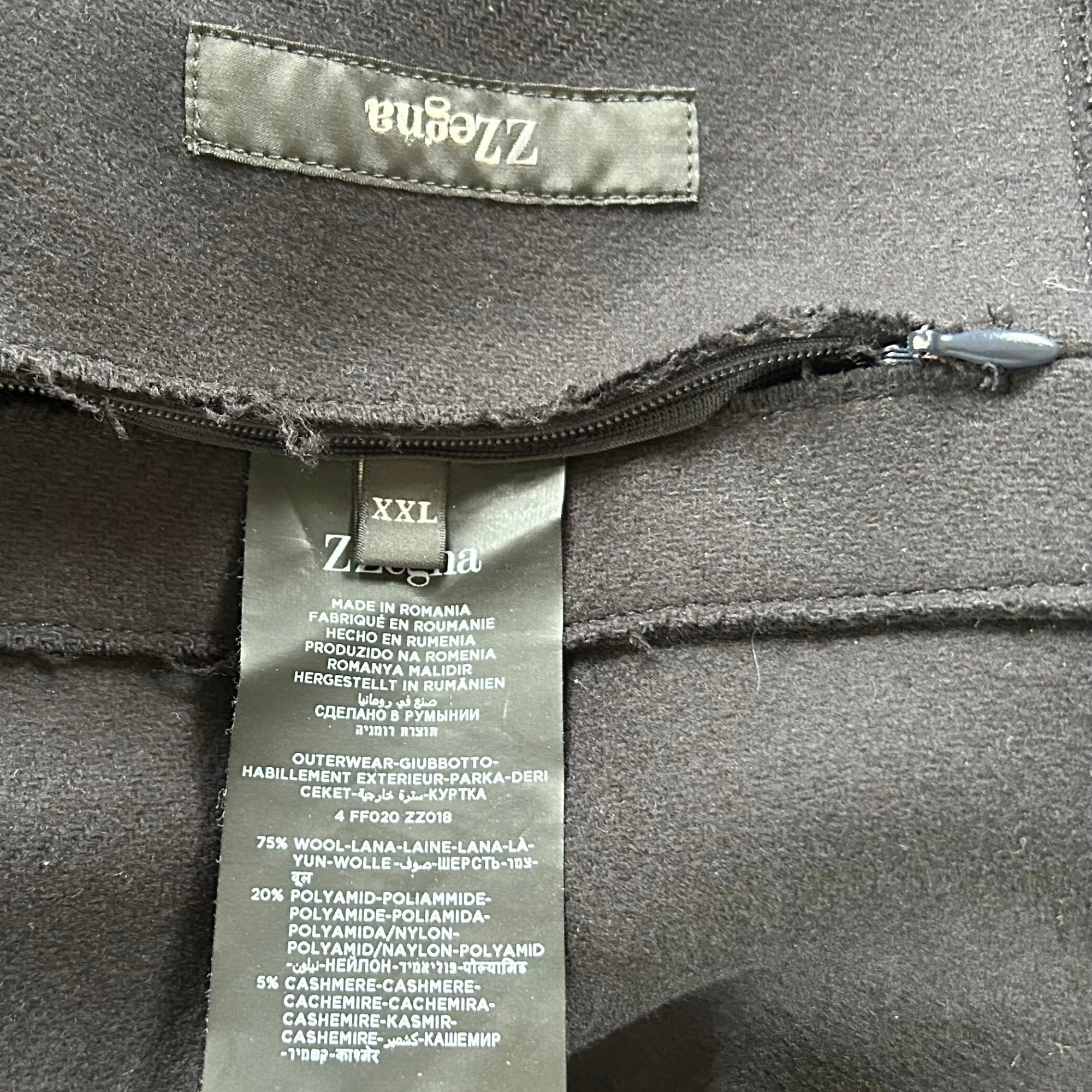 Navy Parka made of Wool/Nylon/Cashmere (XXL)